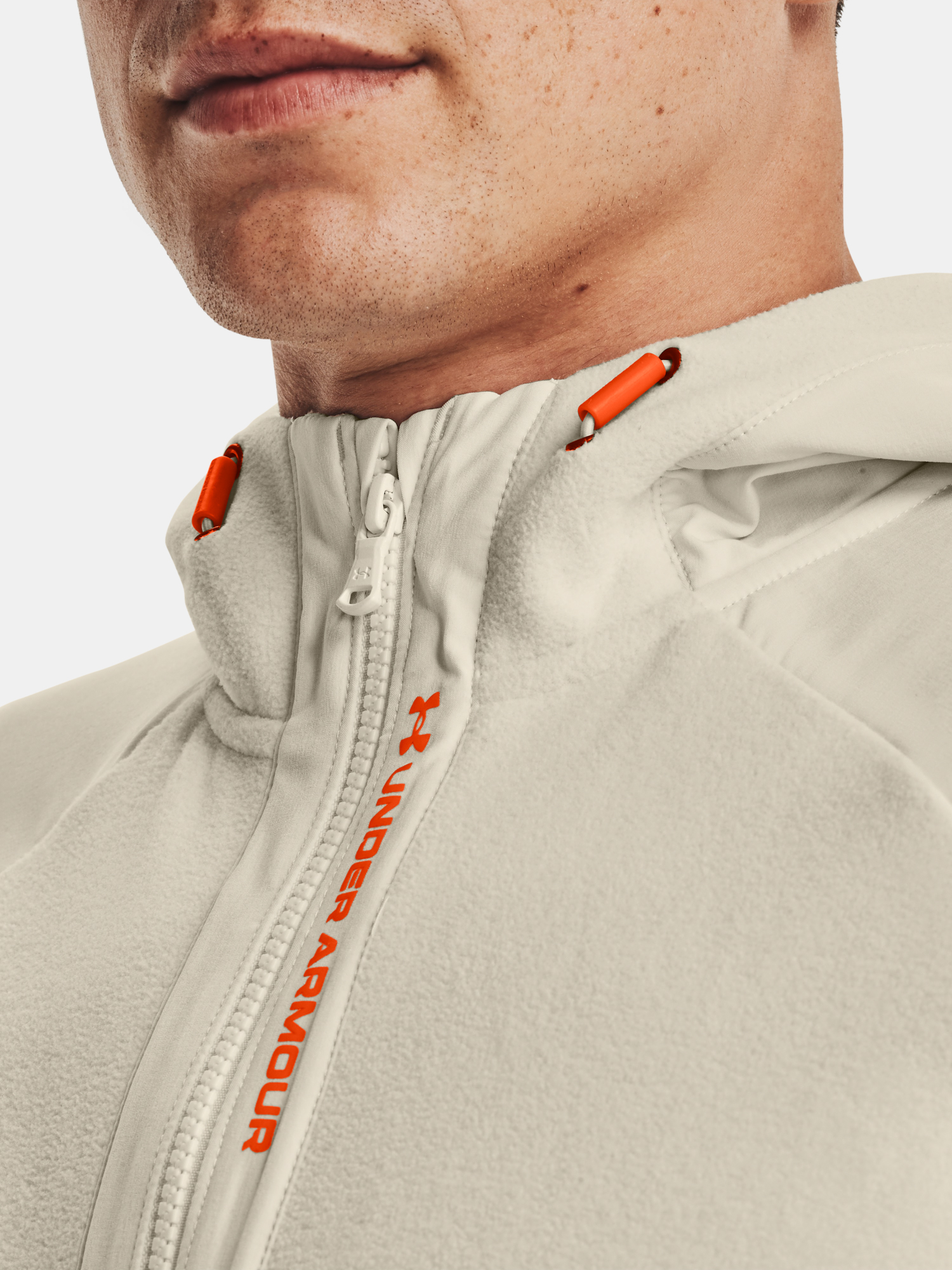 Under Armour Sweatshirt UA RUSH FLEECE FZ HOODIE-BRN - Mens