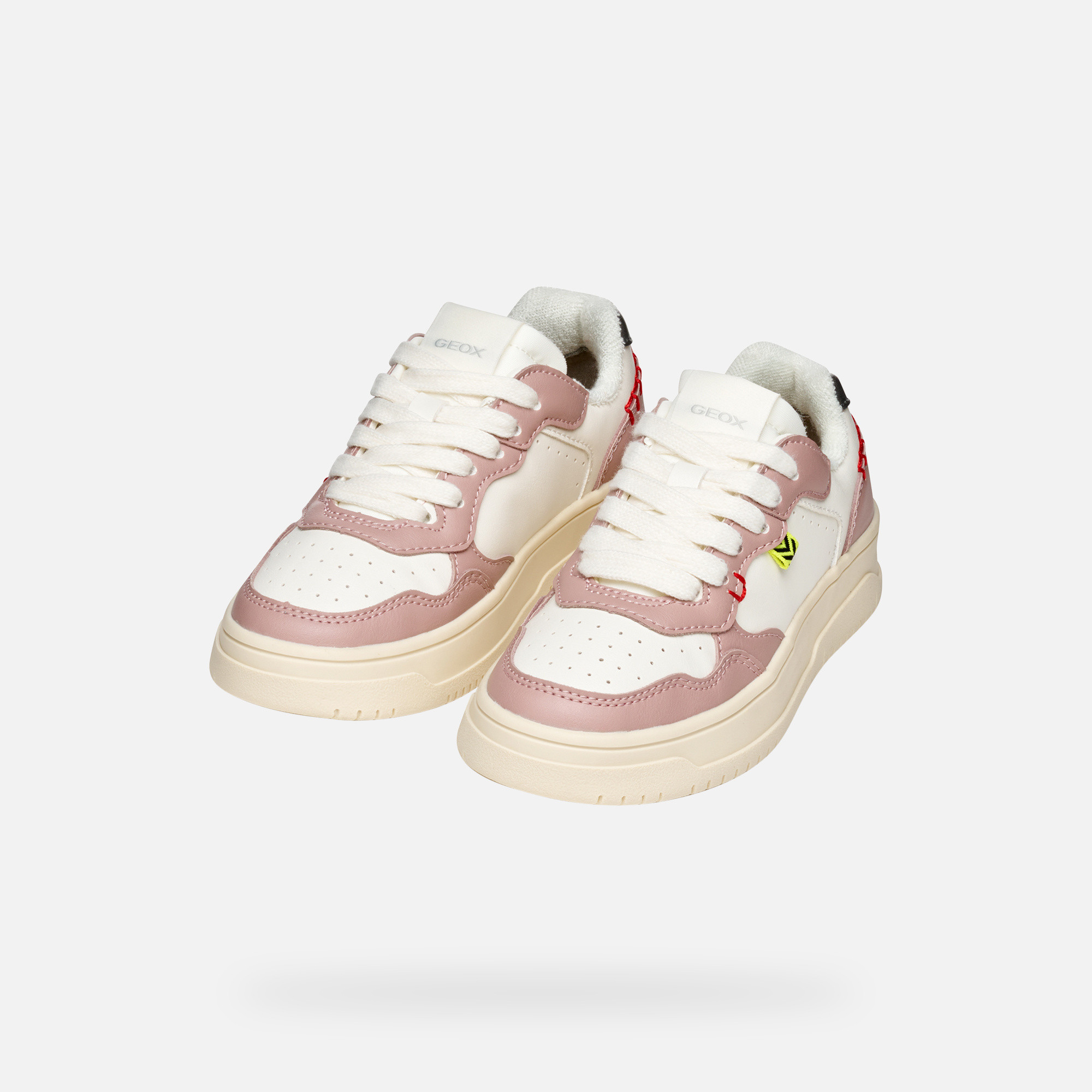 White Girls Geox Lestrella Sneakers - Girls