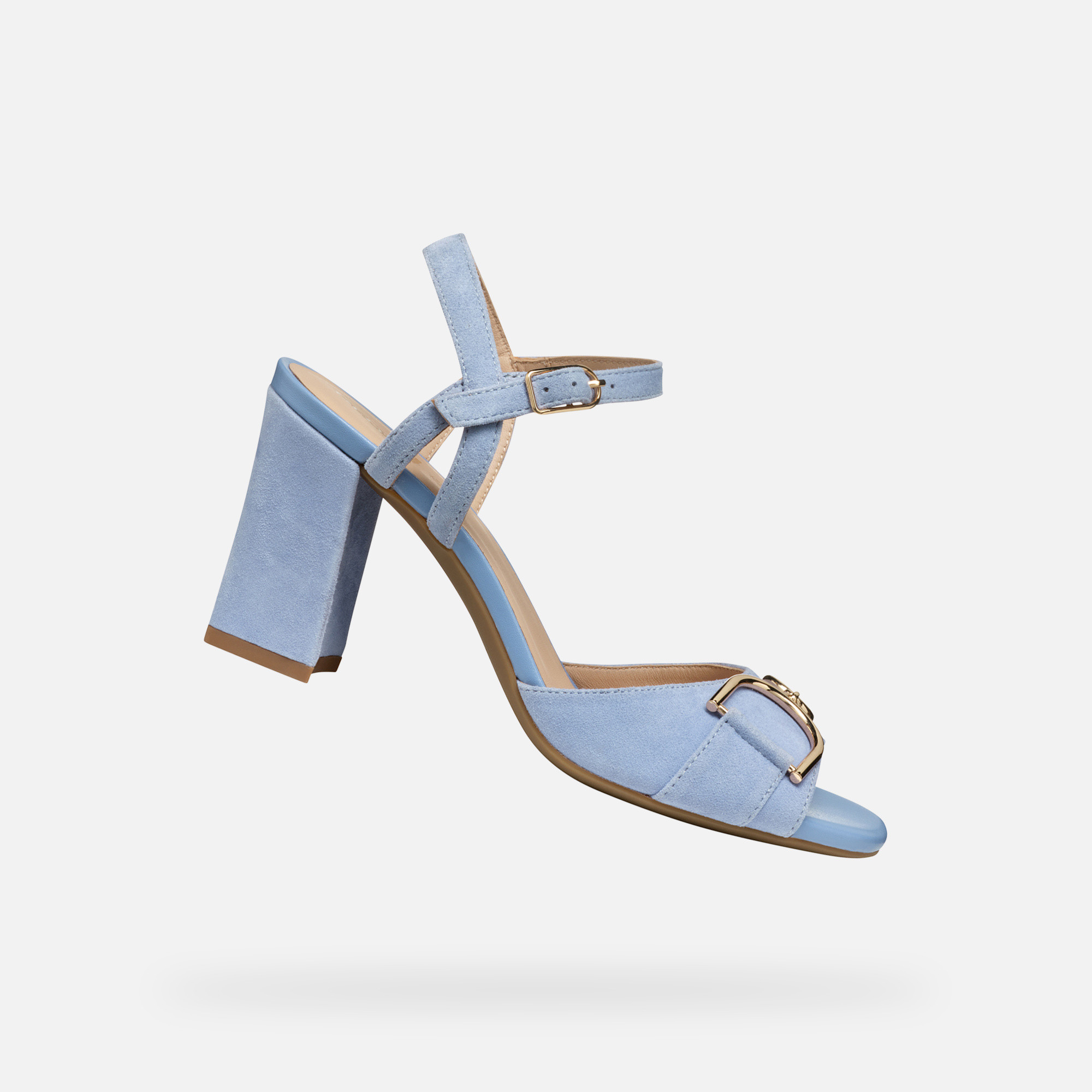 Light blue women&#039;s sandals Geox New Eraklia 80 - Women&#039;s