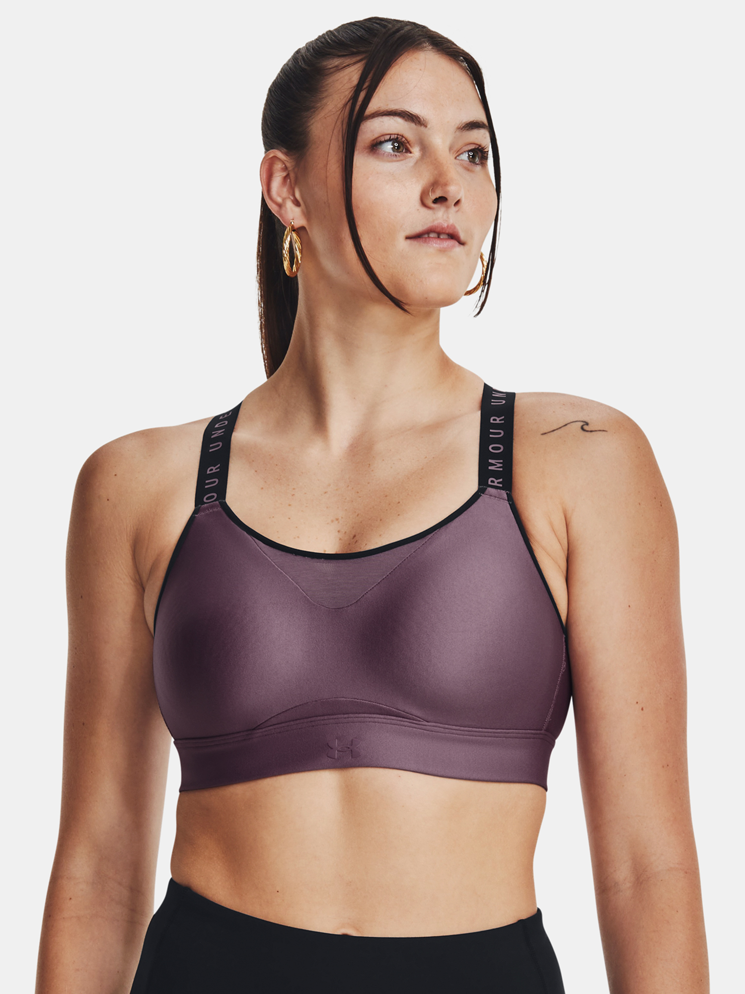 Fialová športová podprsenka Under Armour UA Infinity High Bra
