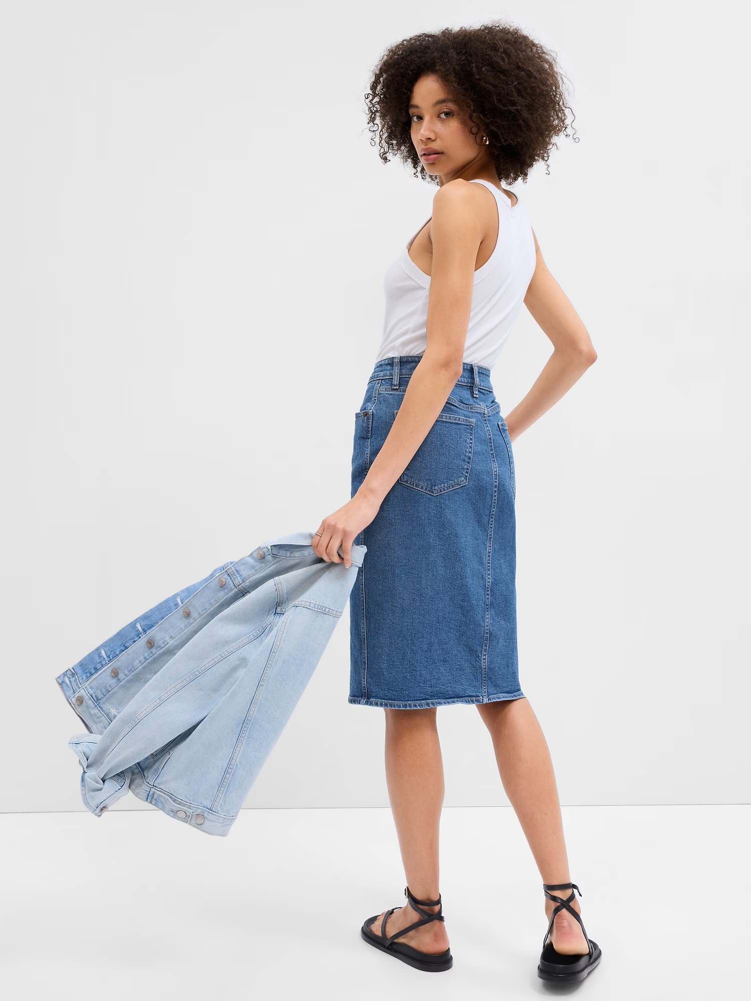 GAP Denim Midi Skirt - Women