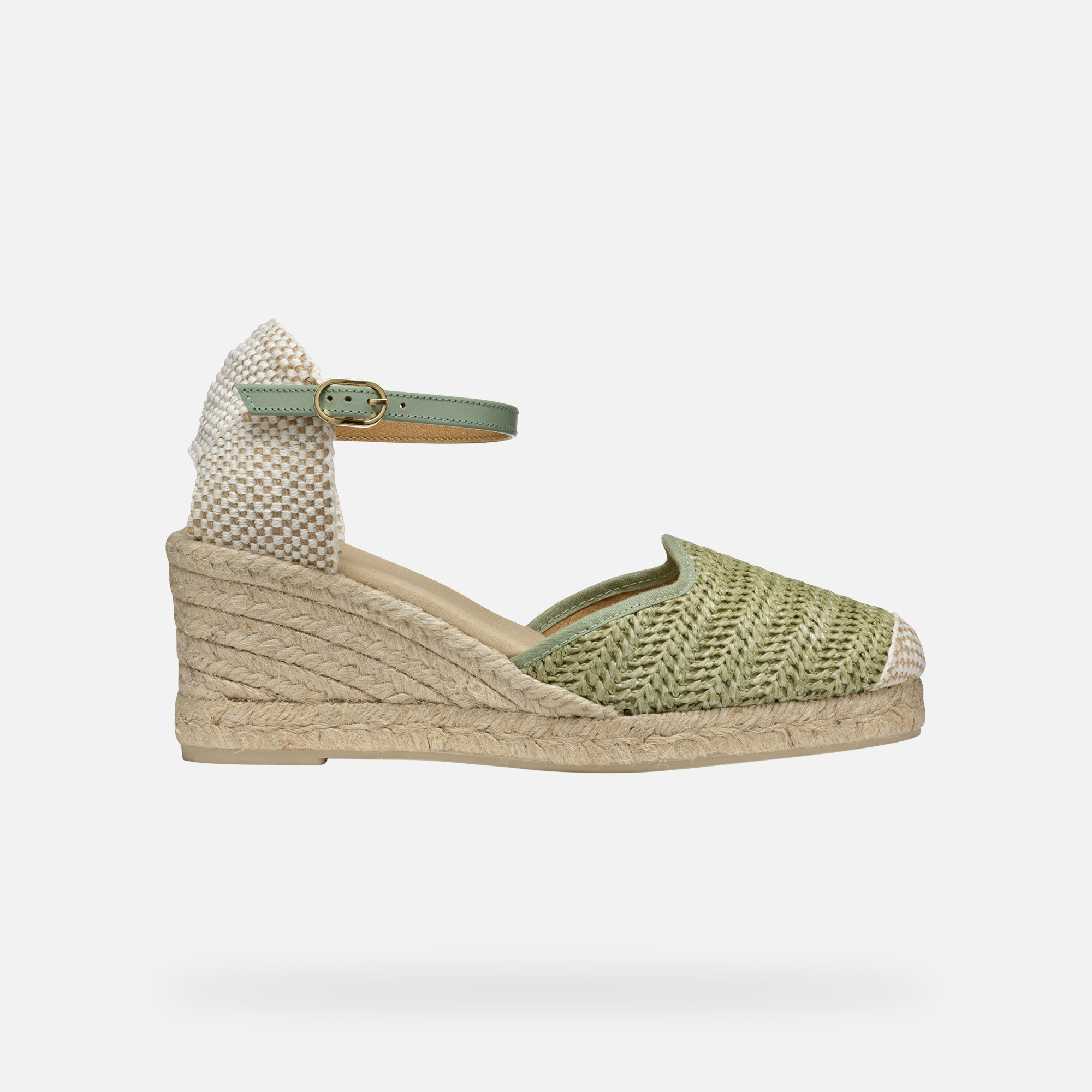 Light green women&#039;s sandals Geox Gelsa Low - Women&#039;s