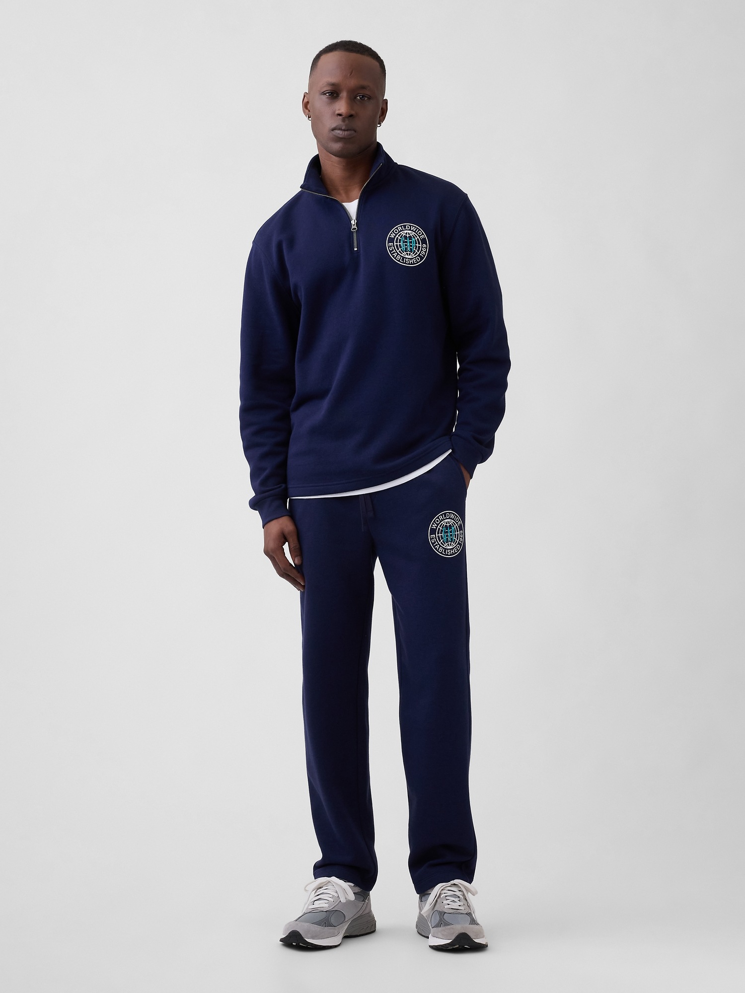 GAP Tepláky s logem Straight-Leg - Pánské