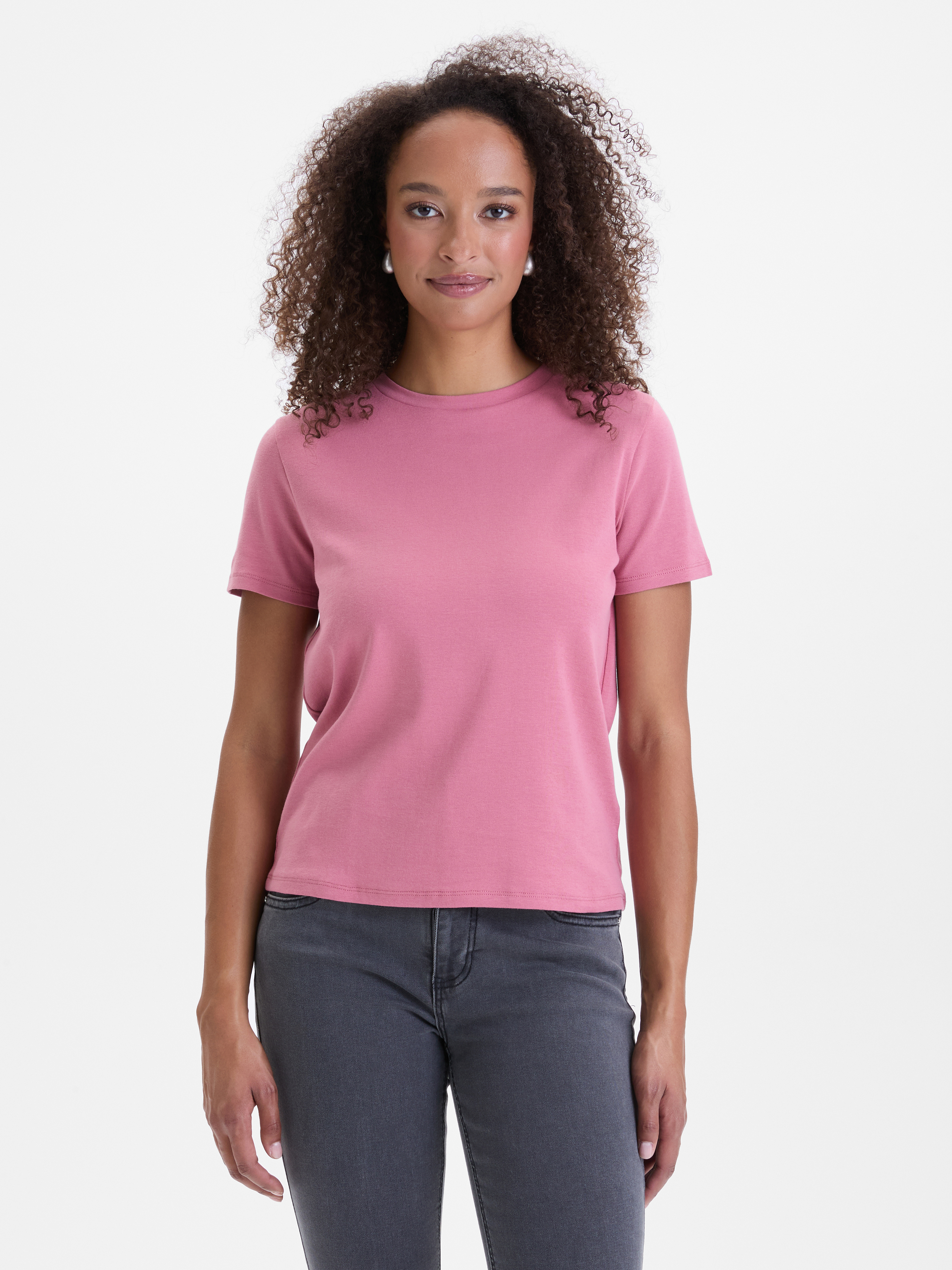 Pink women's T-shirt with short sleeves ORSAY - Women's