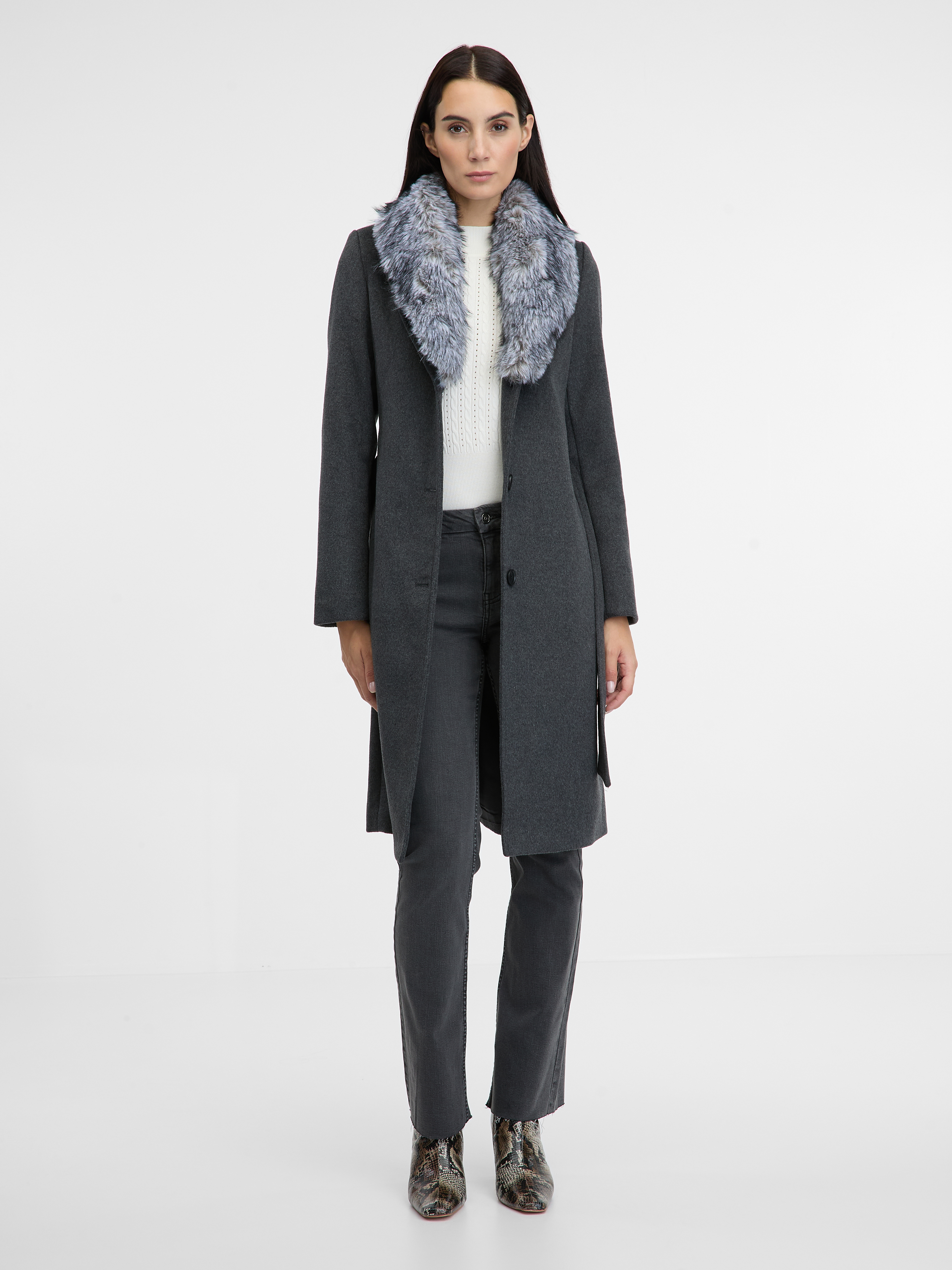 Dark grey women's coat ORSAY - Women's