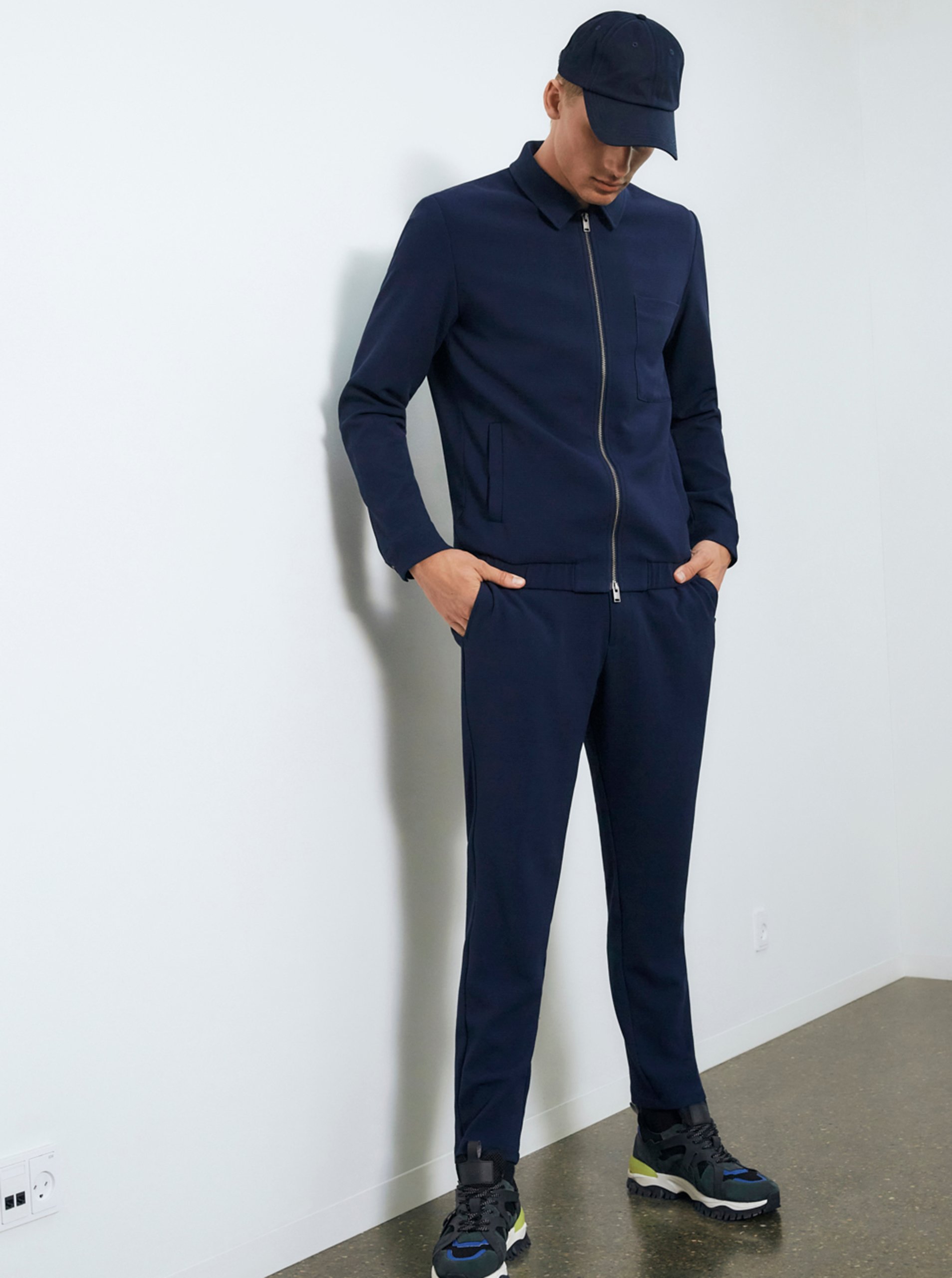 Dark Blue Pants Selected Homme-Tapered - Men