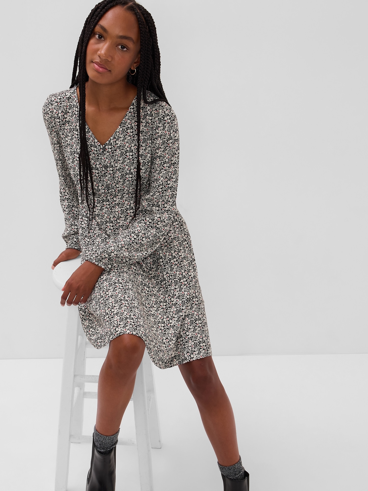 GAP Teen Patterned Dress Lenzing™ Ecovero™ - Girls