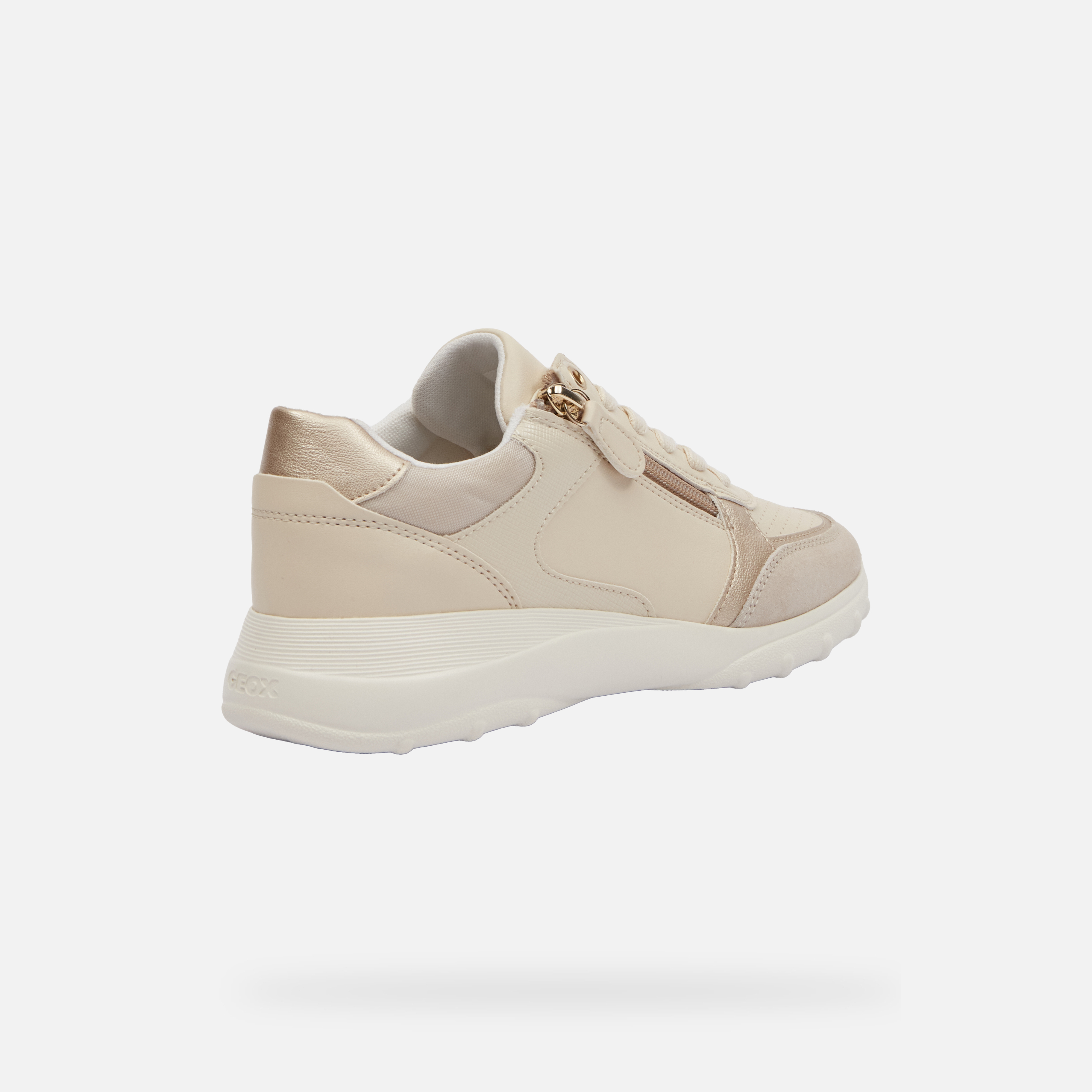 Cream women's sneakers Geox Alleniee - Women's
