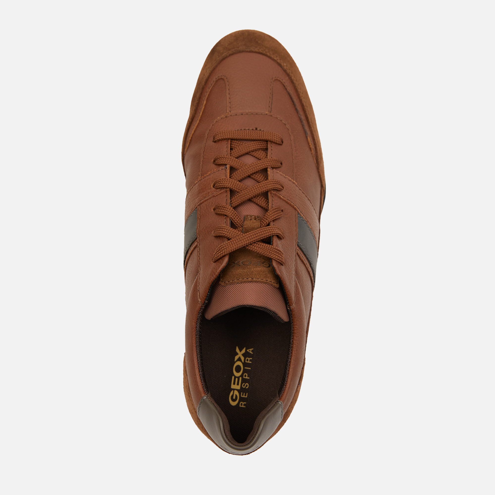 Brown men's sneakers Geox Wells - Men's