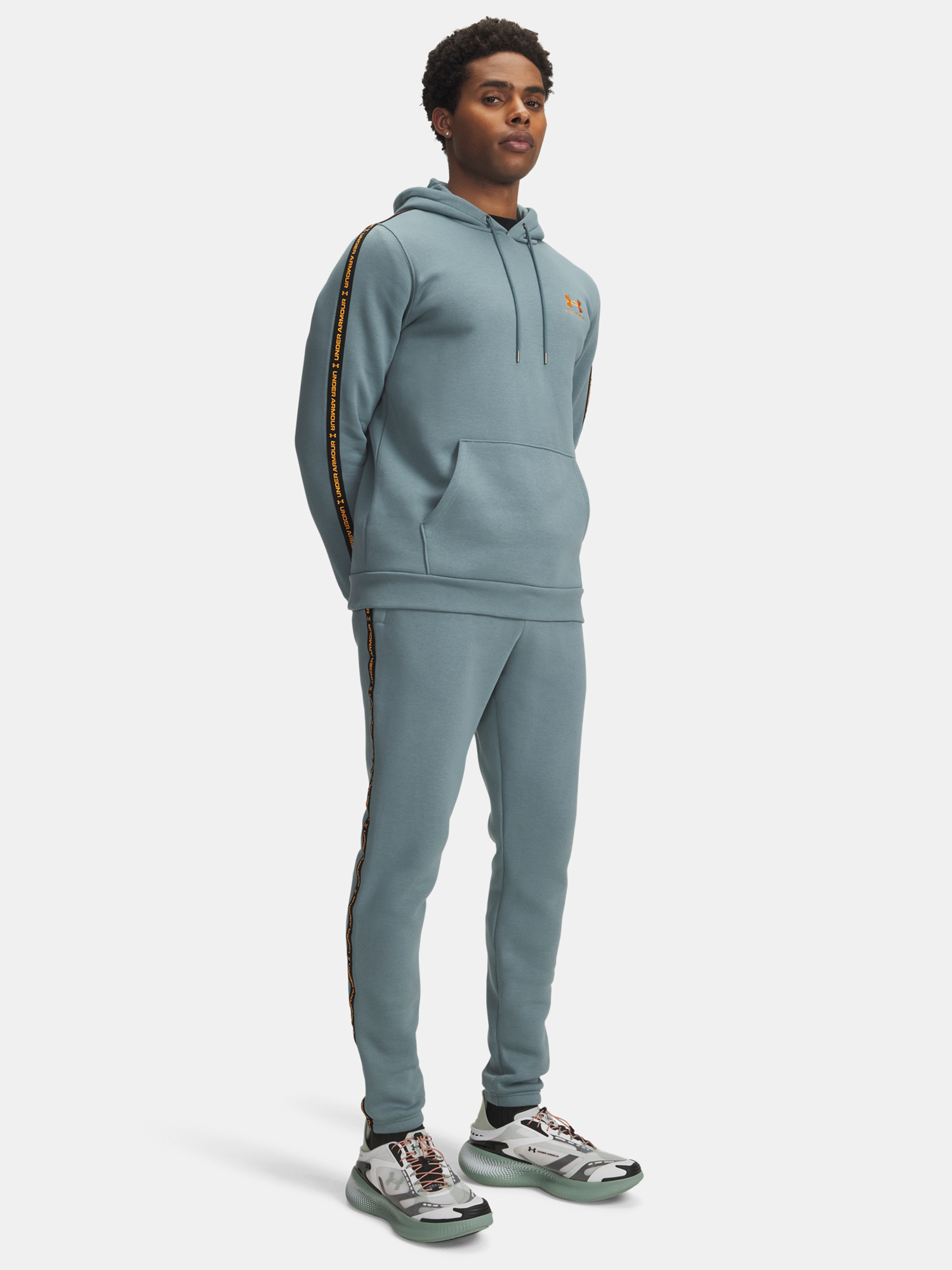 Men&#039;s Under Armour UA Icon Fleece Jgr Taping-BLU Sweatpants - Mens