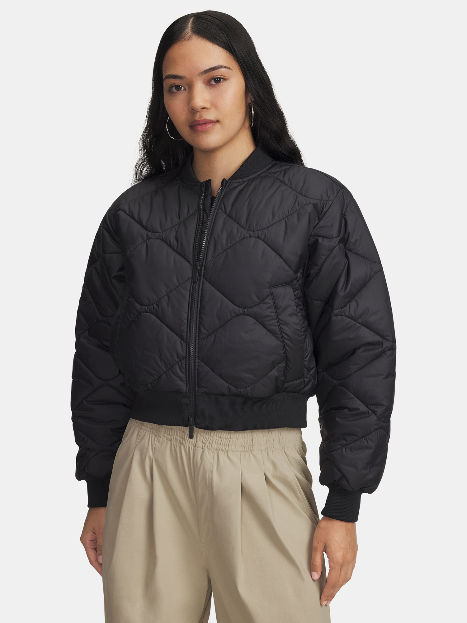 Women&#039;s Under Armour Heritage Bomber-BLK Jacket - Women&#039;s