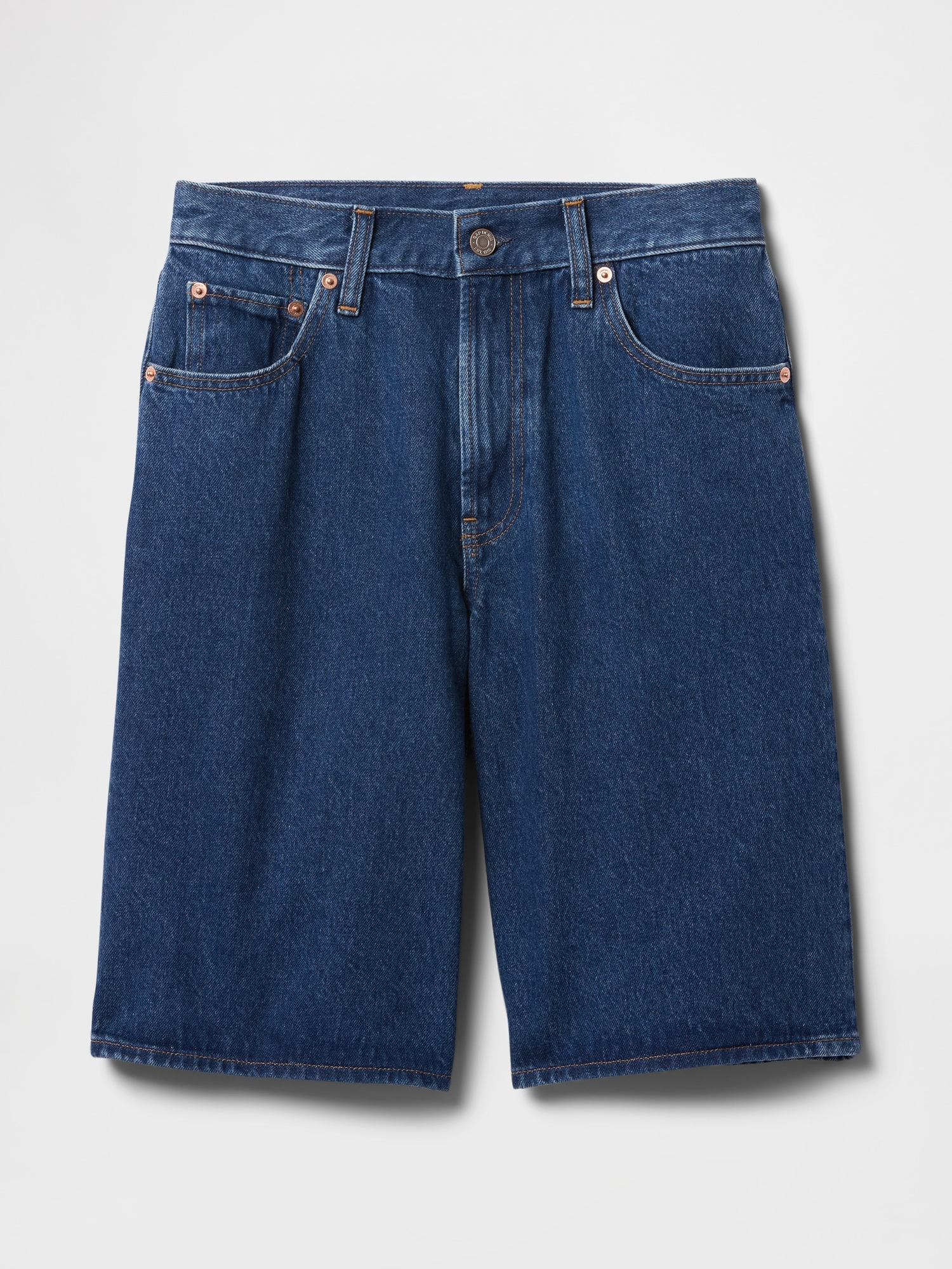 GAP Denim Shorts Mid Rise Longline - Women&#039;s