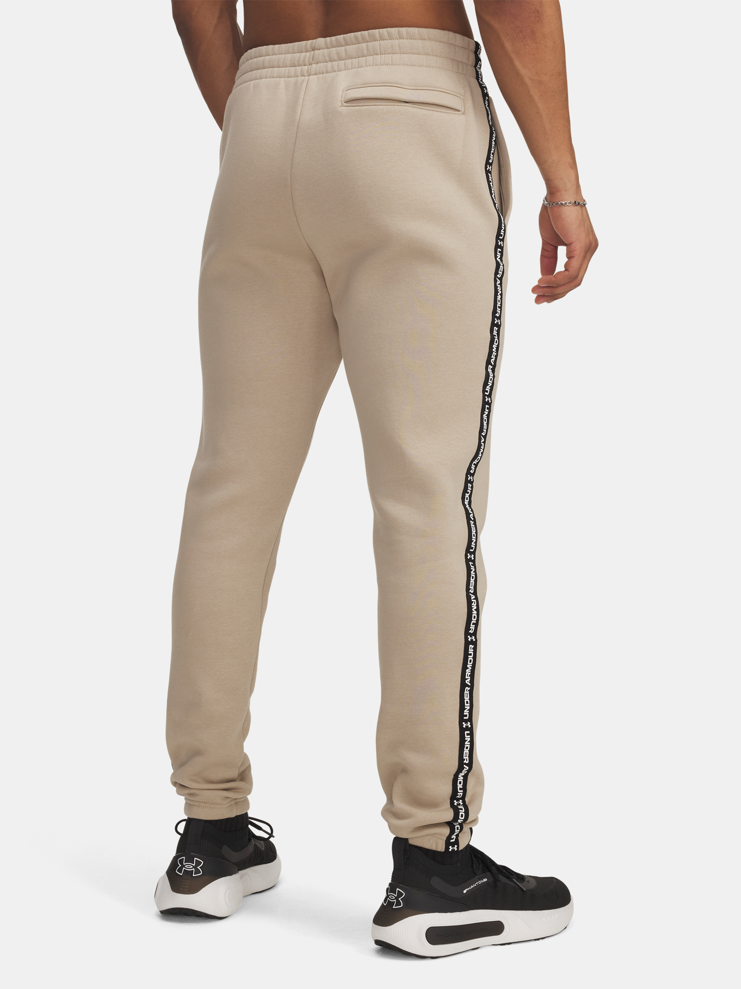 Men&#039;s Sweatpants Under Armour UA Icon Fleece Jgr Taping-BRN - Mens