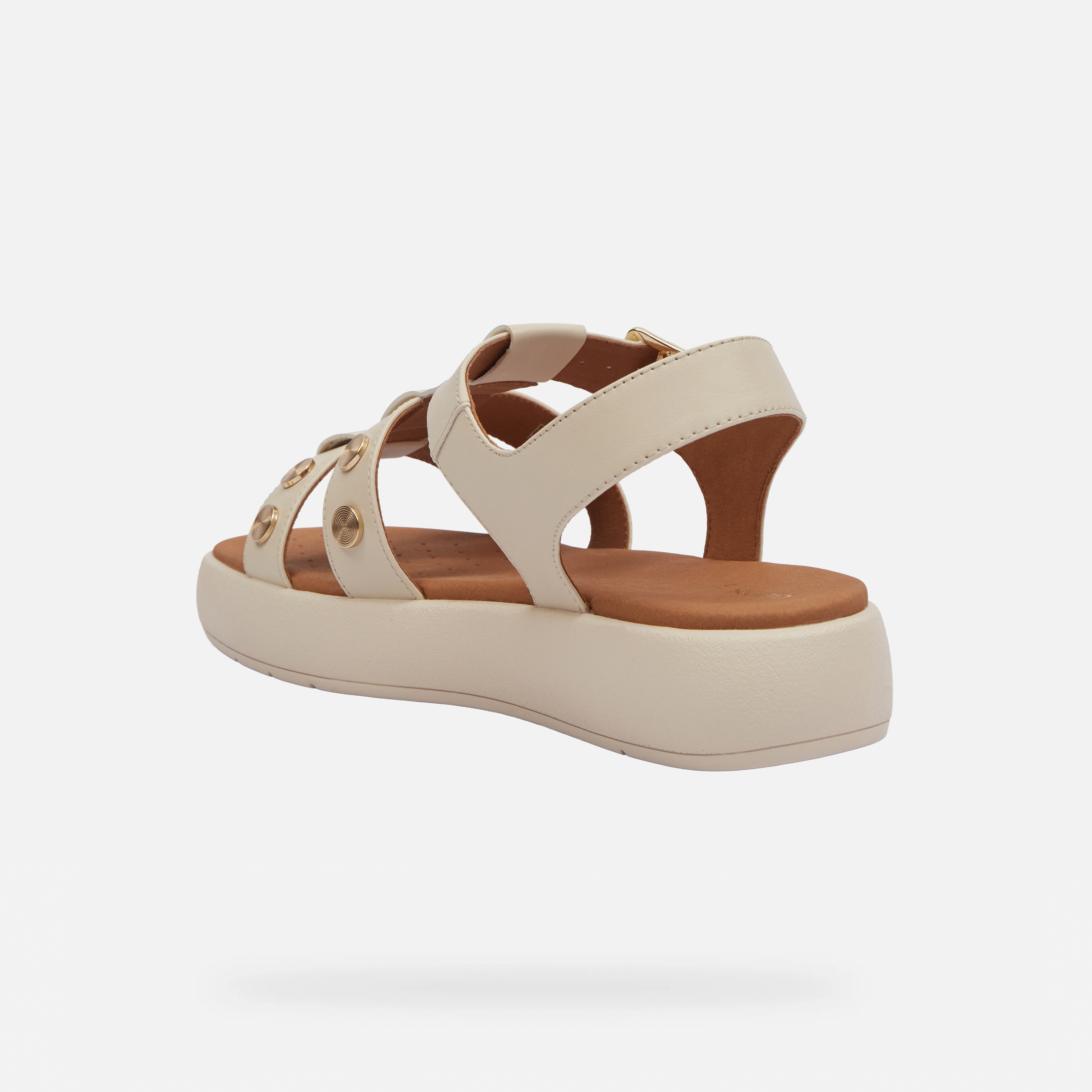 Cream women's sandals Geox Camalei - Women's