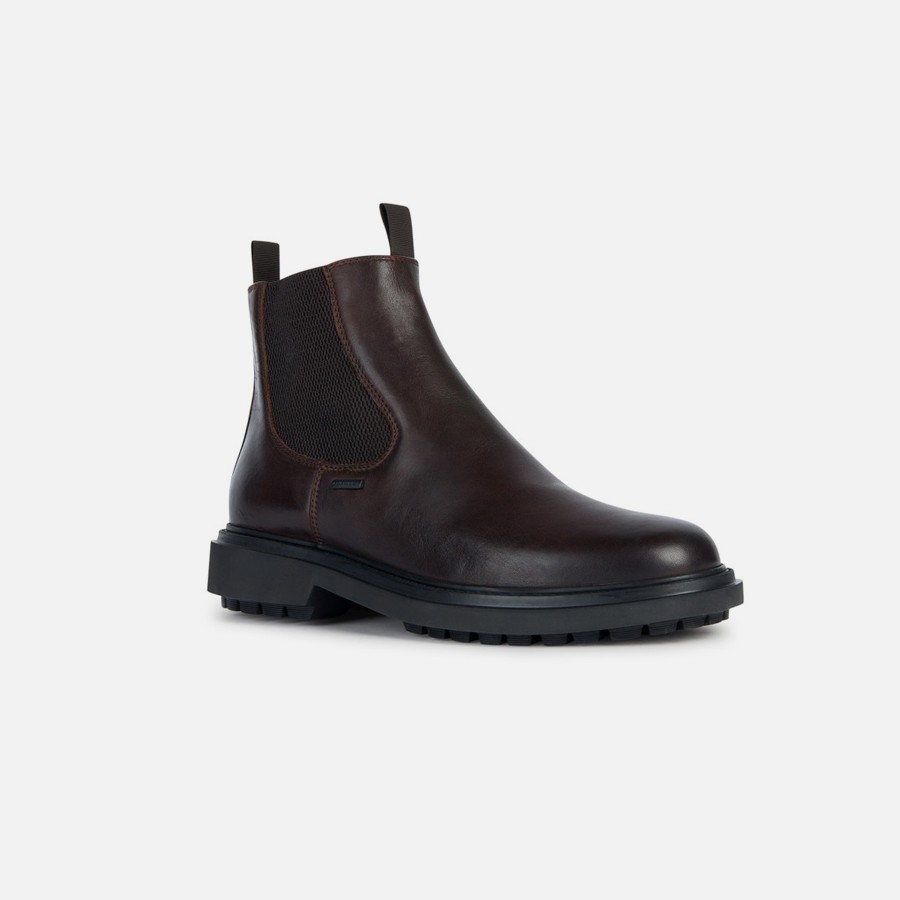 Brown men&#039;s ankle boots Geox Faloria B Abx - Men&#039;s