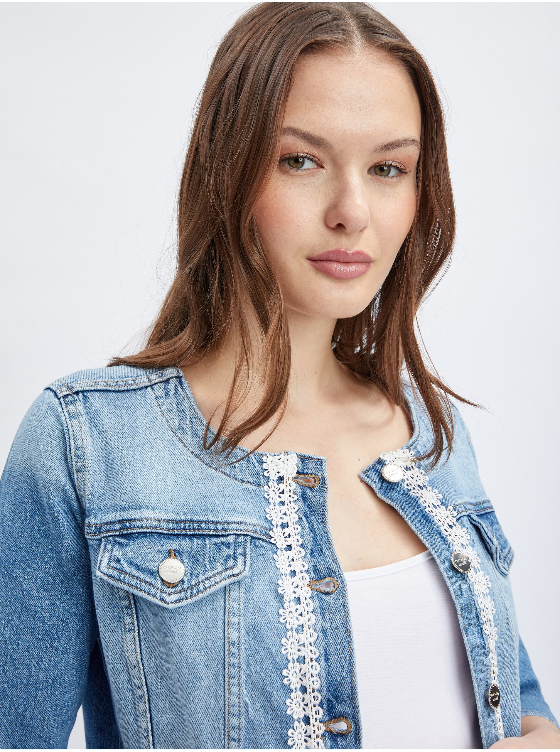 Orsay Light blue women's denim jacket - Women's