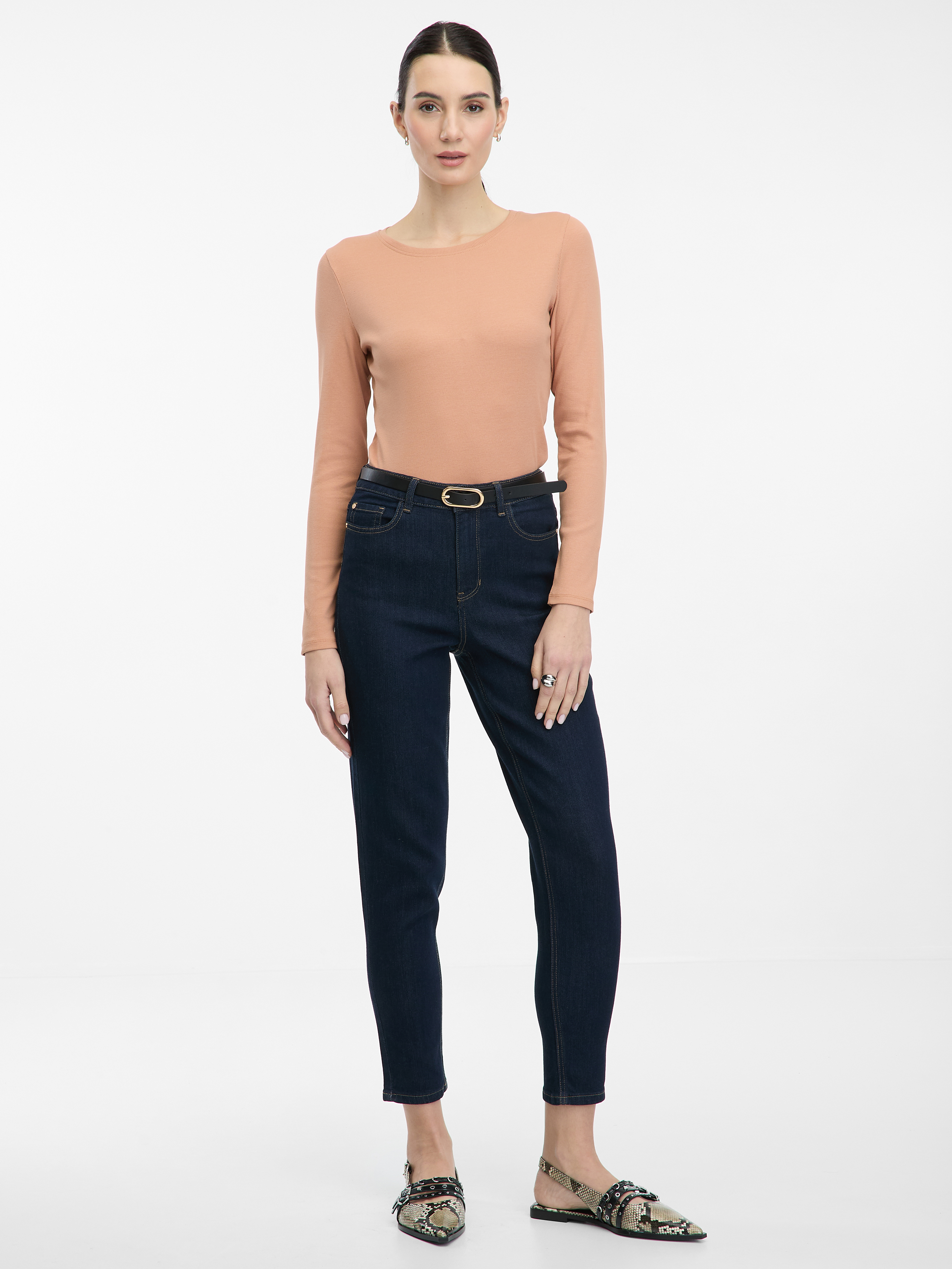 Light brown women's long-sleeved T-shirt ORSAY - Women's