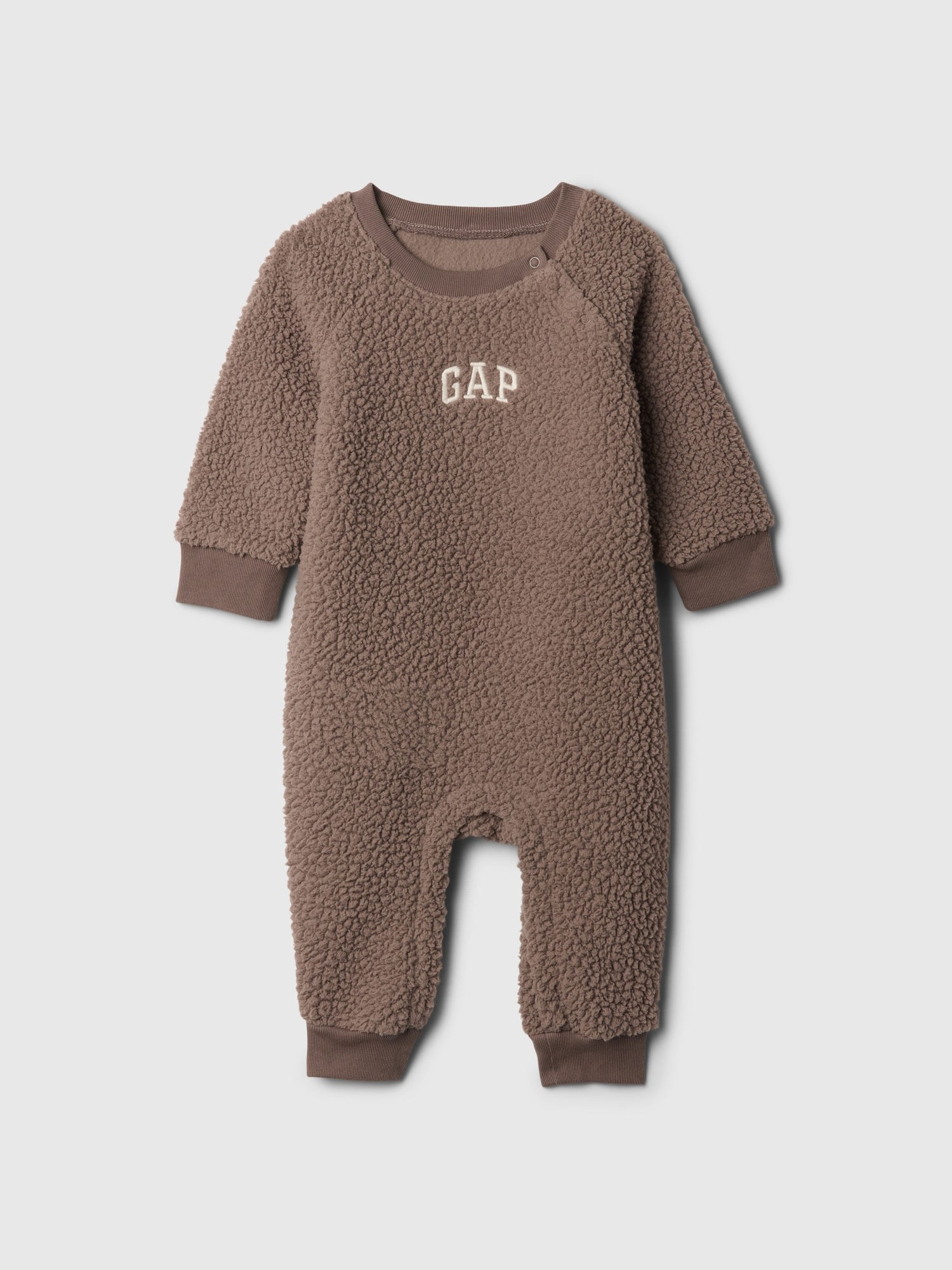 GAP Baby Sherpa Jumpsuit With Logo - Boys