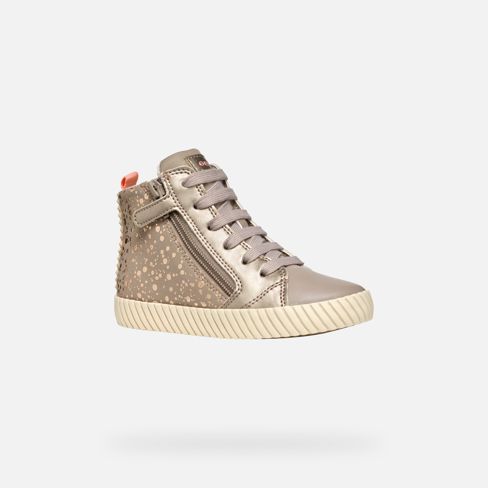 Beige Geox Mirroless Girls' Sneakers - Girls