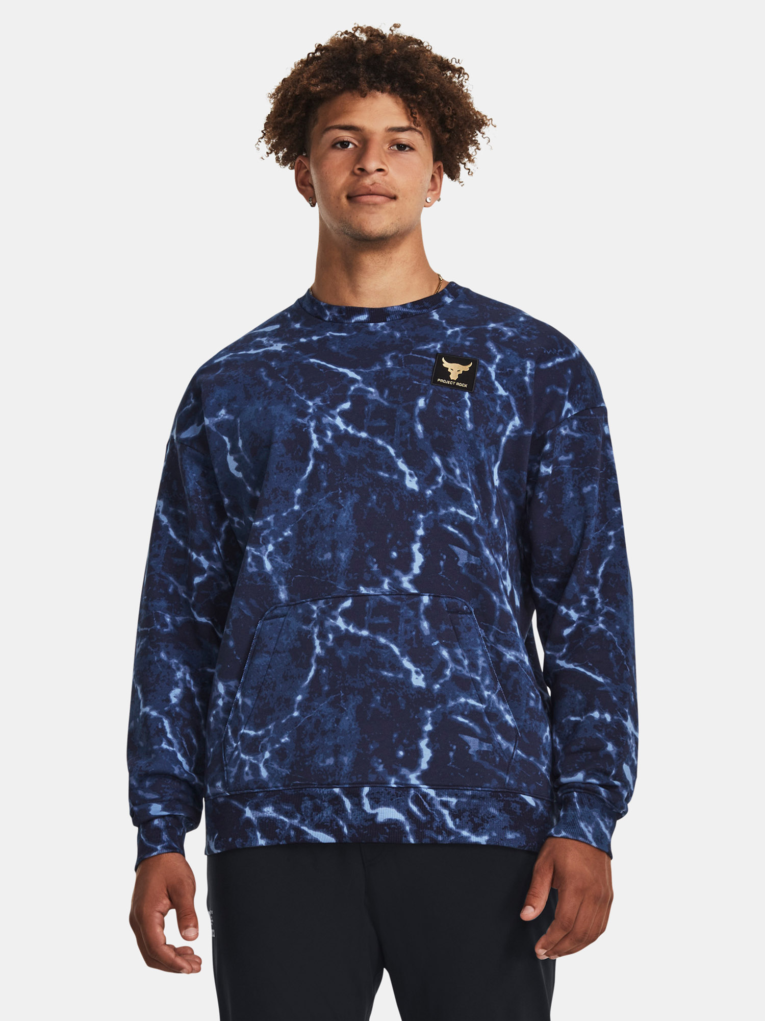 Under Armour Pjt Rock Rival Fleece Crew-BLU Mikina