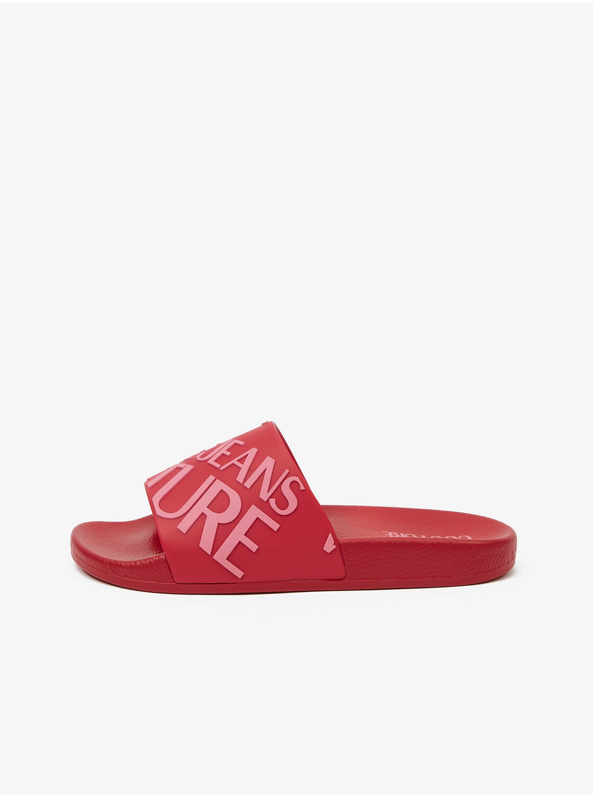 Červené dámské pantofle Versace Jeans Couture