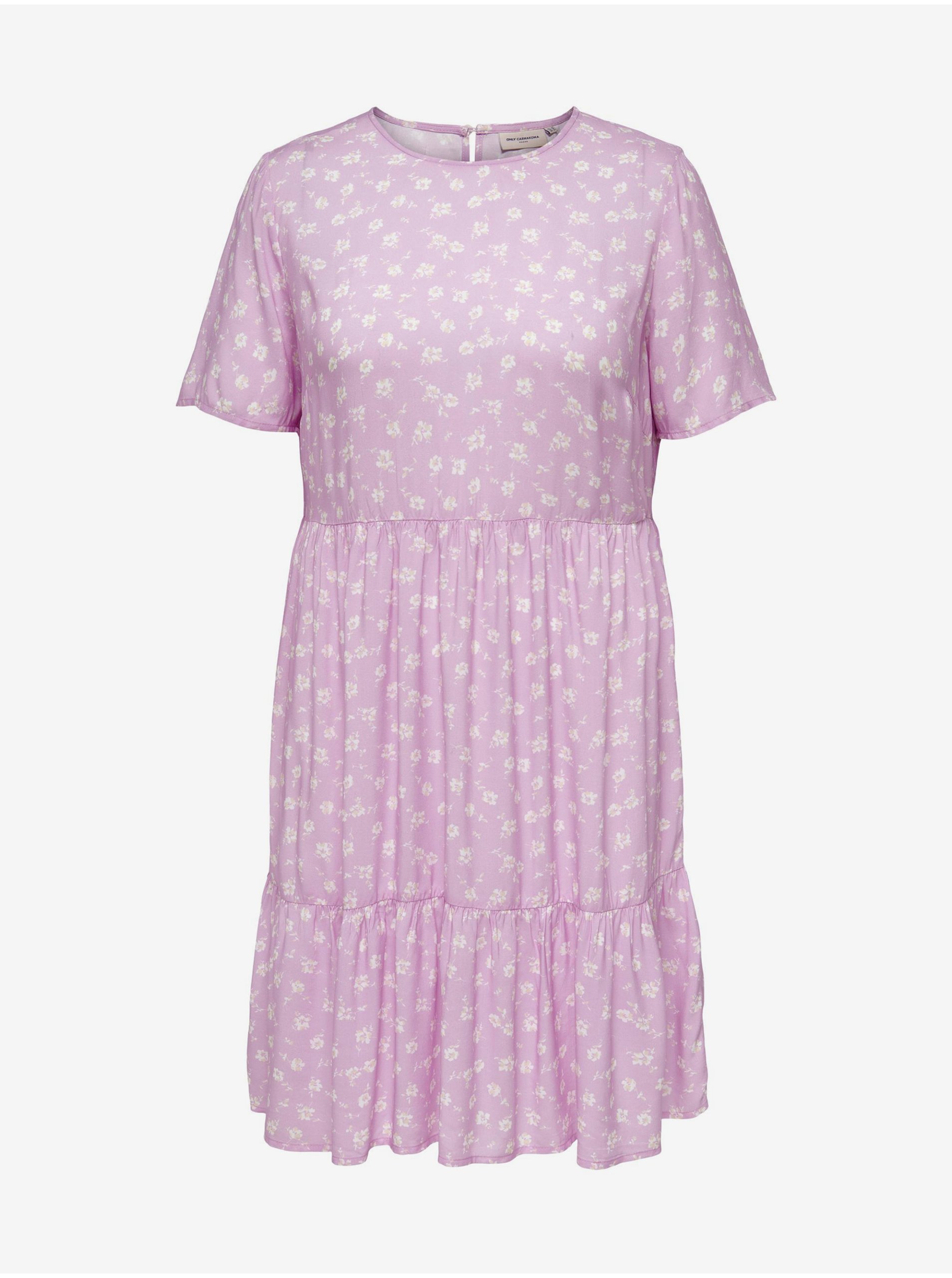 Pink Floral Dress ONLY CARMAKOMA Megan - Women