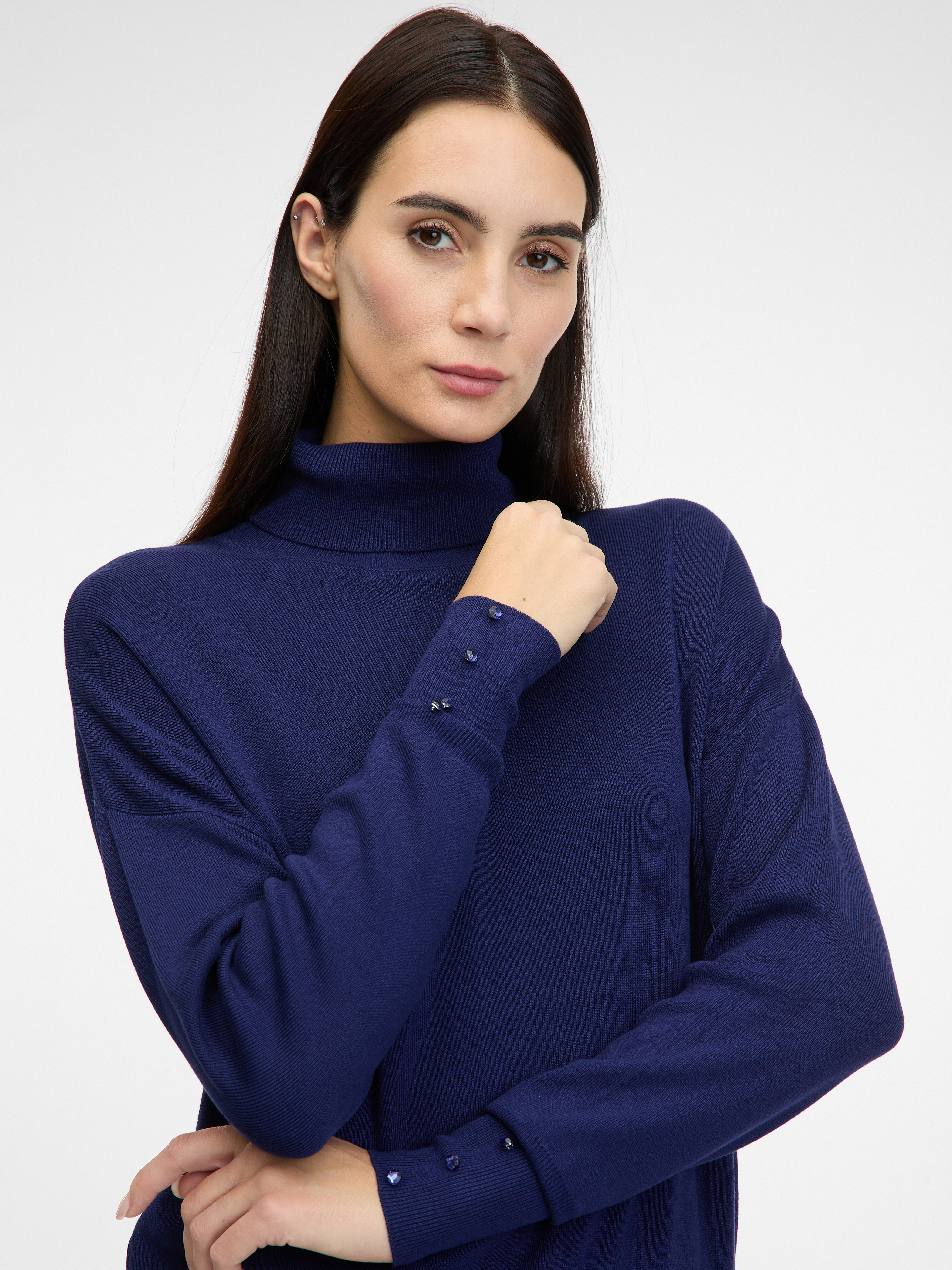 Navy Blue Women's Turtleneck Sweater ORSAY - Women's