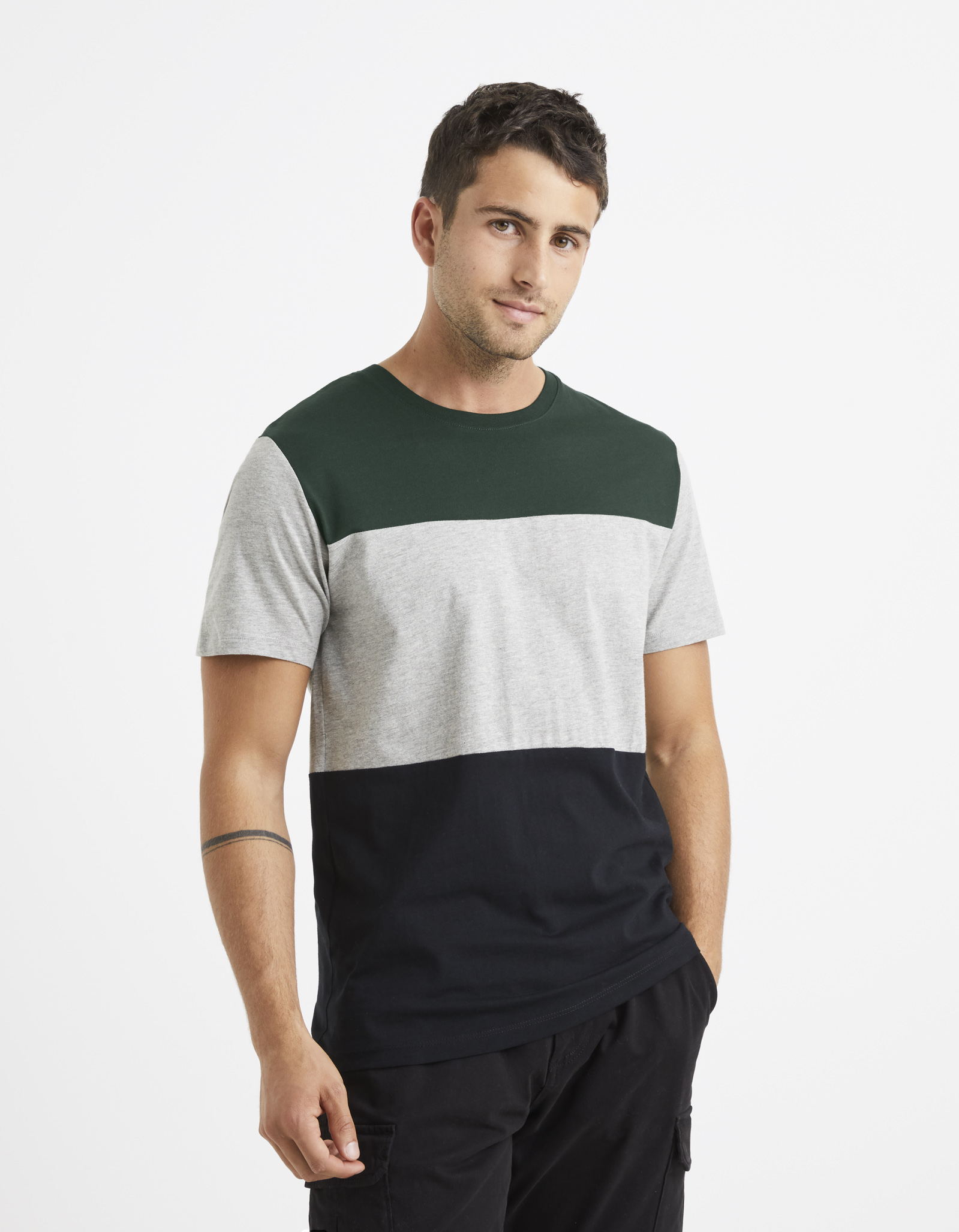 Celio T-shirt Vetrois With Stripes - Men