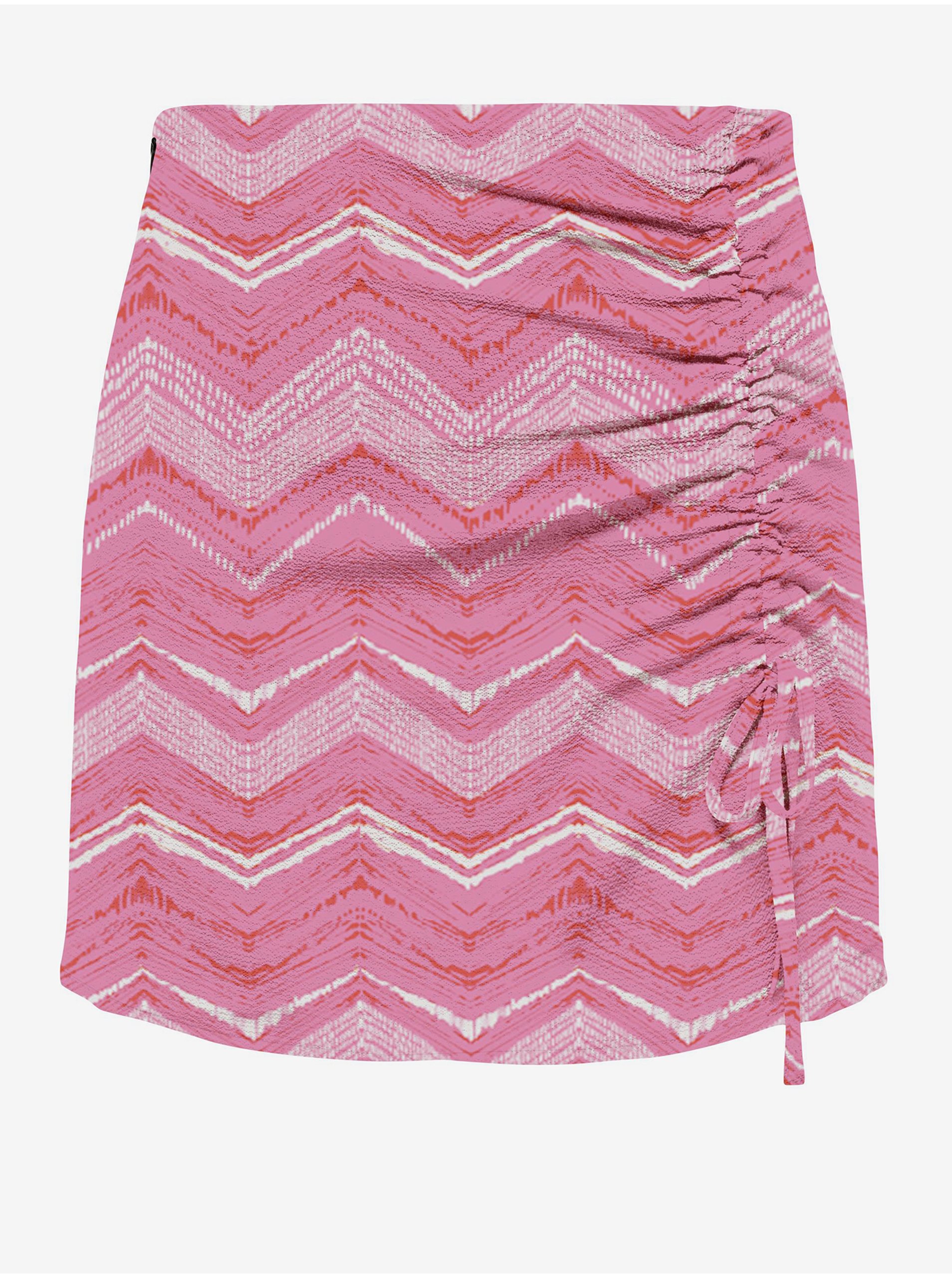 Pink Women Patterned Mini Skirt ONLY Nova - Women