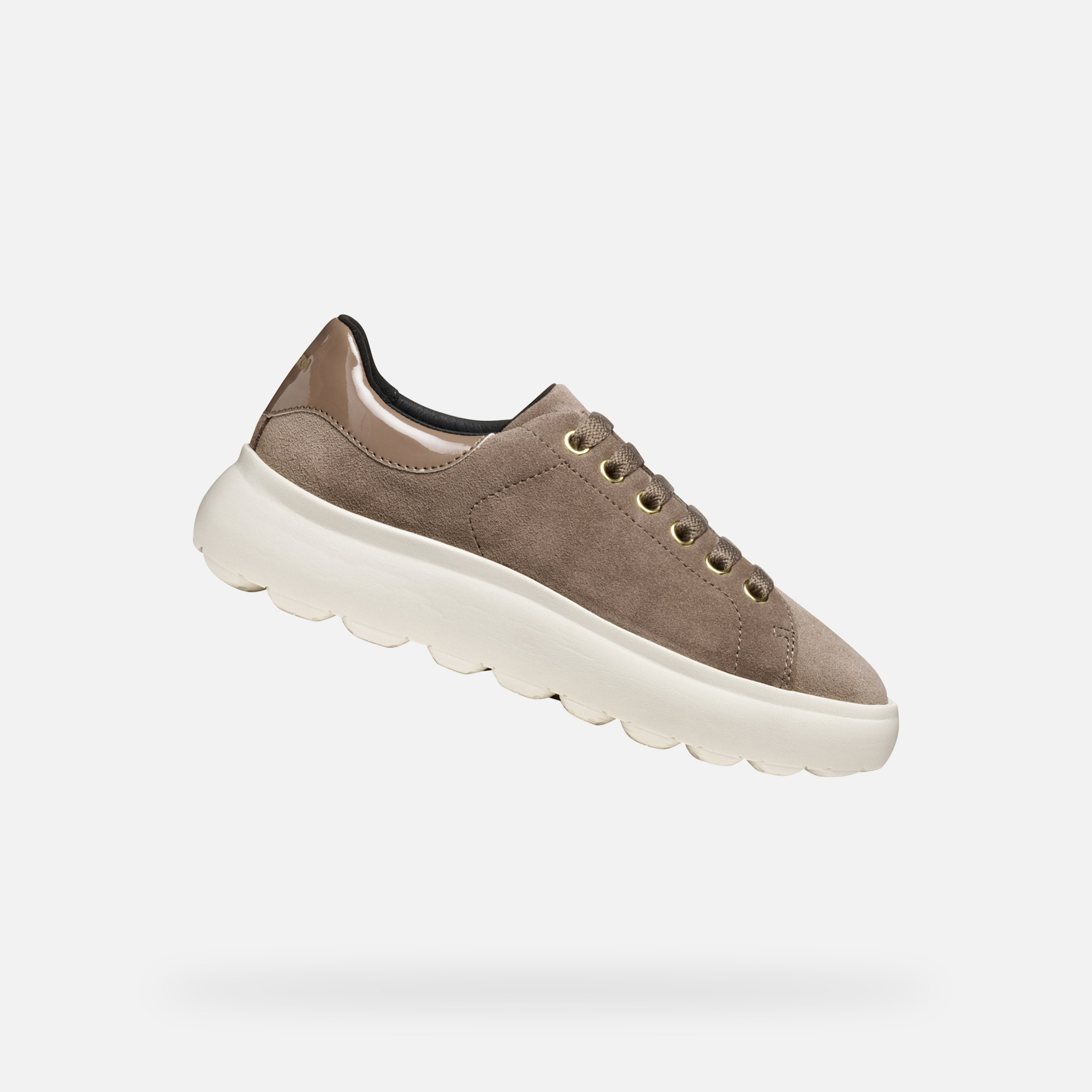 Beige womens sneakers Geox Spherca EC4.1 - Womens