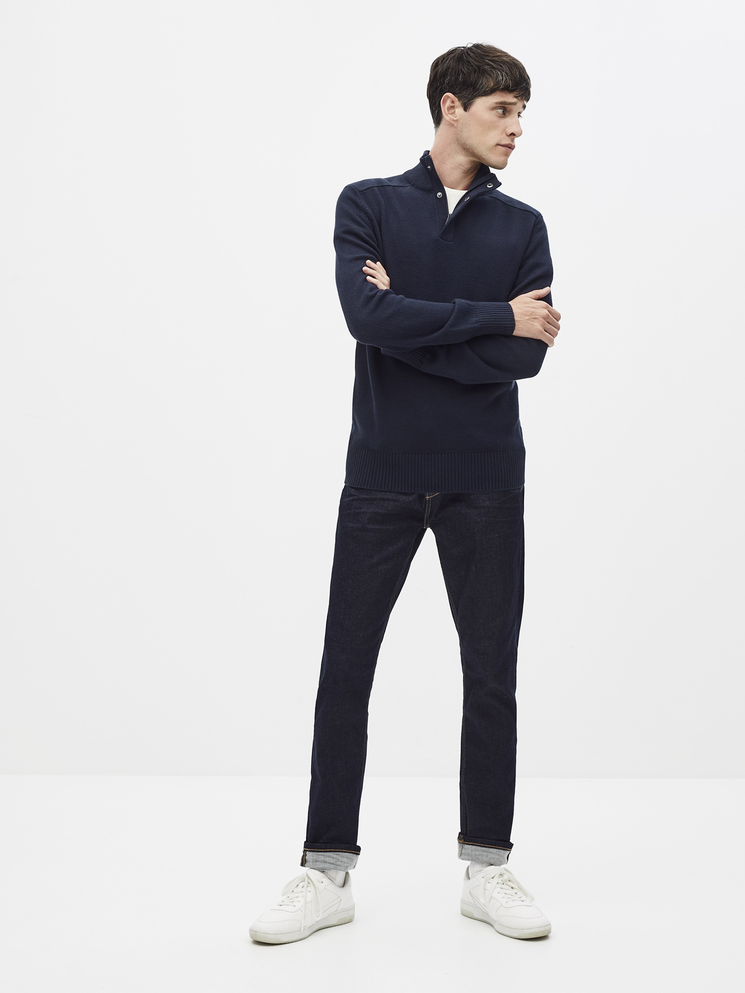 Pulovere pentru barbati Celio - albastru inchis