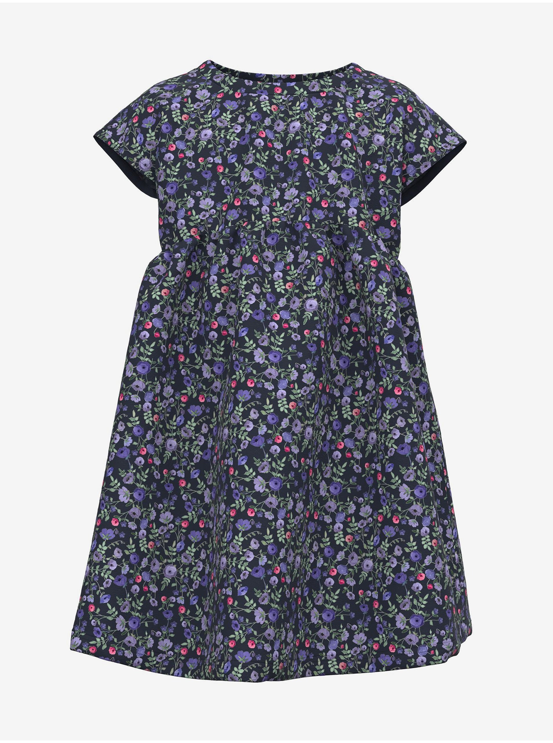 Navy blue patterned dress name it Dotta - Girls