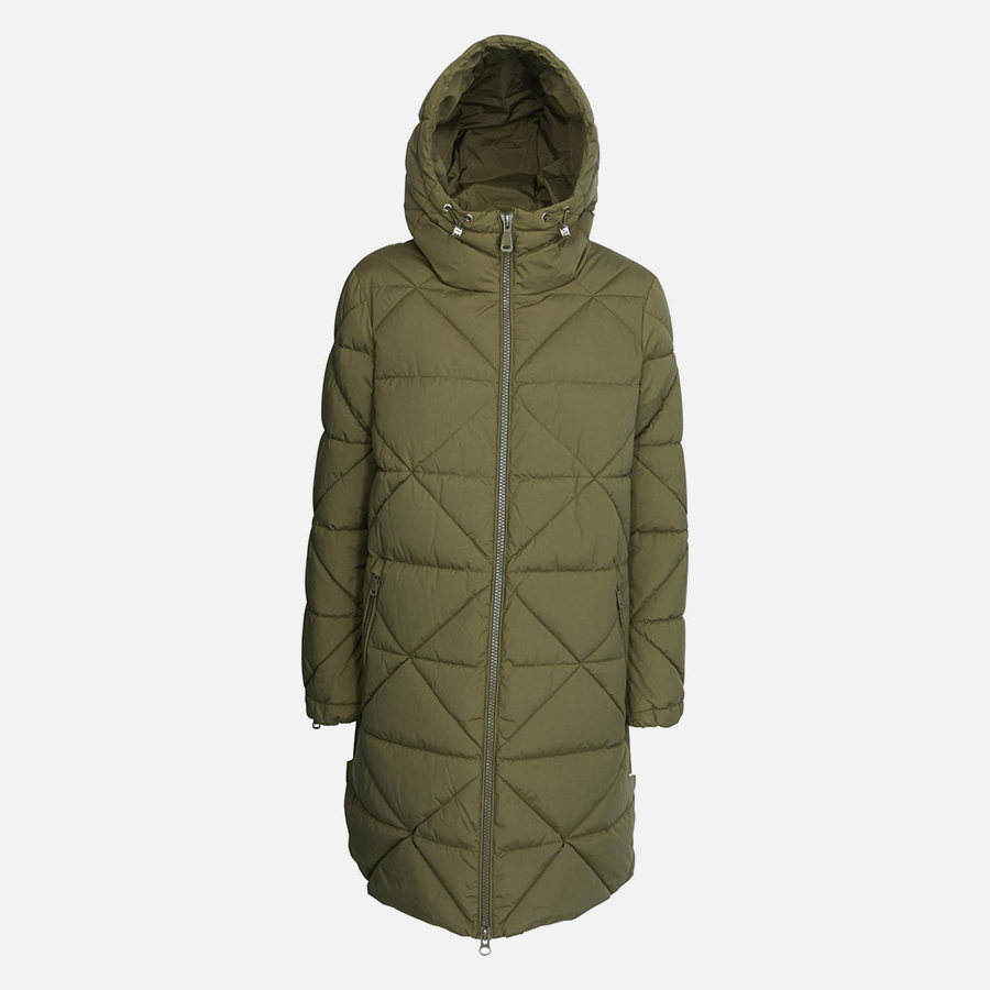 Khaki women&#039;s parka Geox Allenie - Women&#039;s