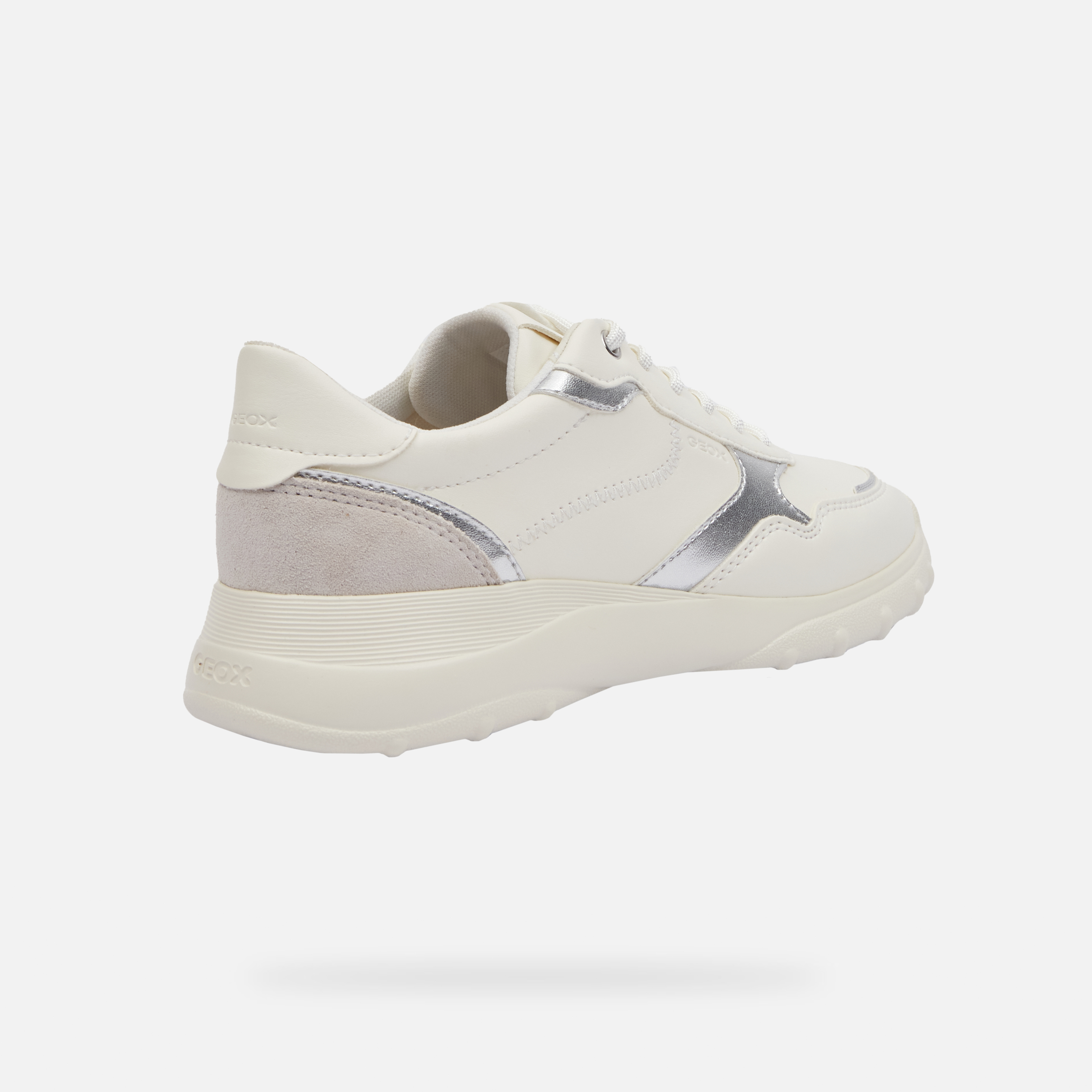 White women's sneakers Geox Alleniee - Women's