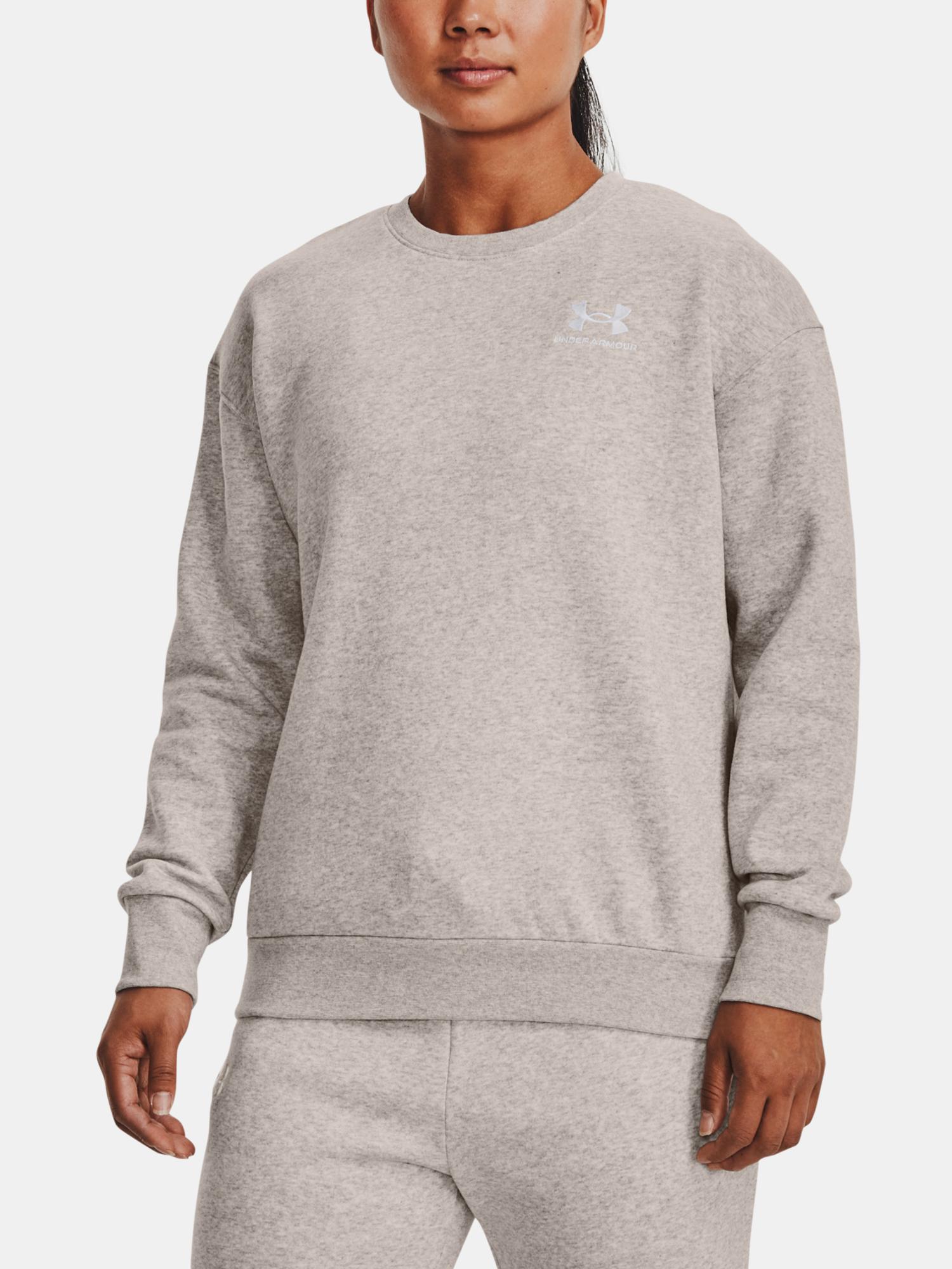 Svetlosivá Mikina Under Armour Essential Fleece Crew