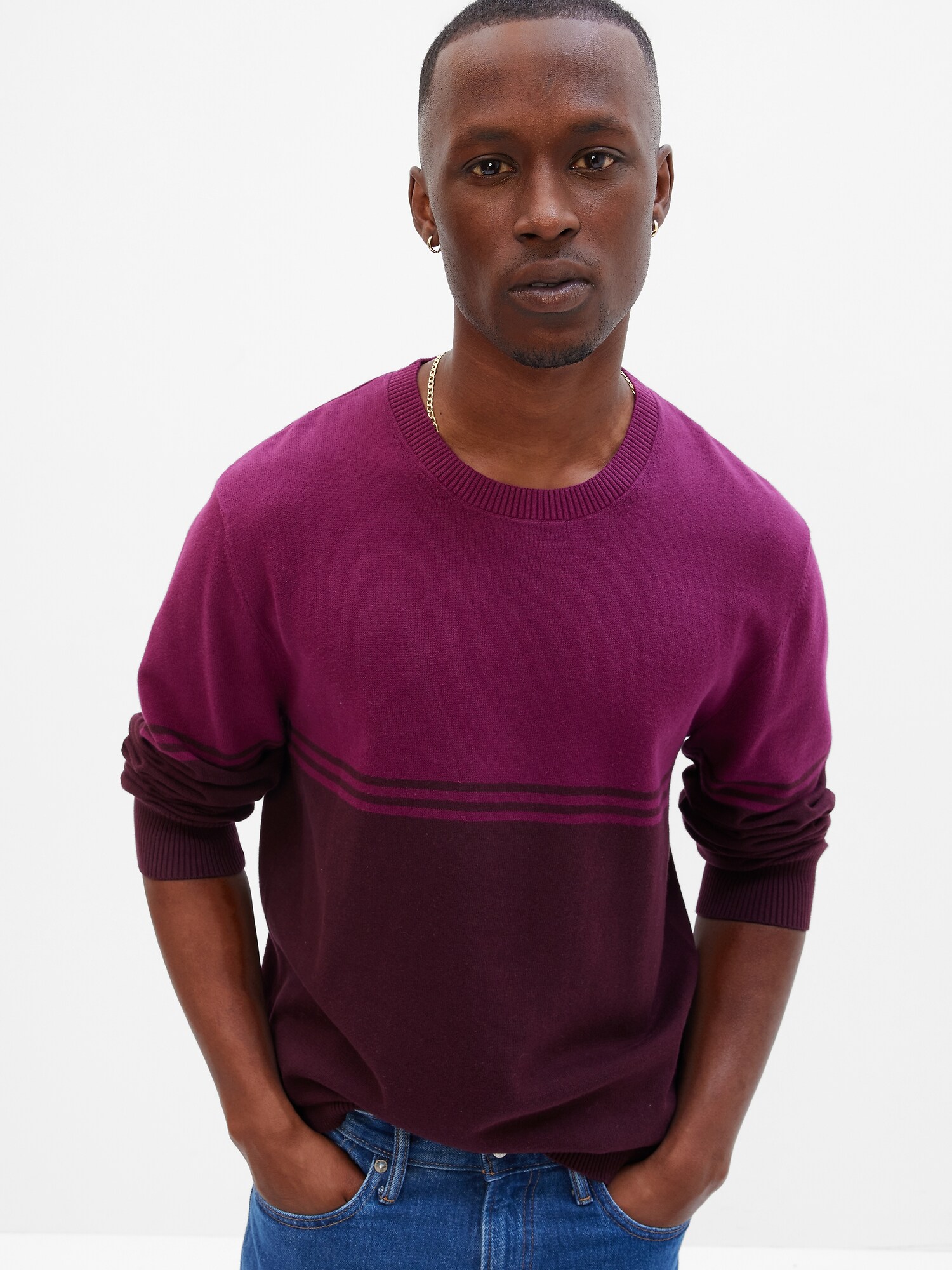 GAP Knitted sweater with round neckline - Men