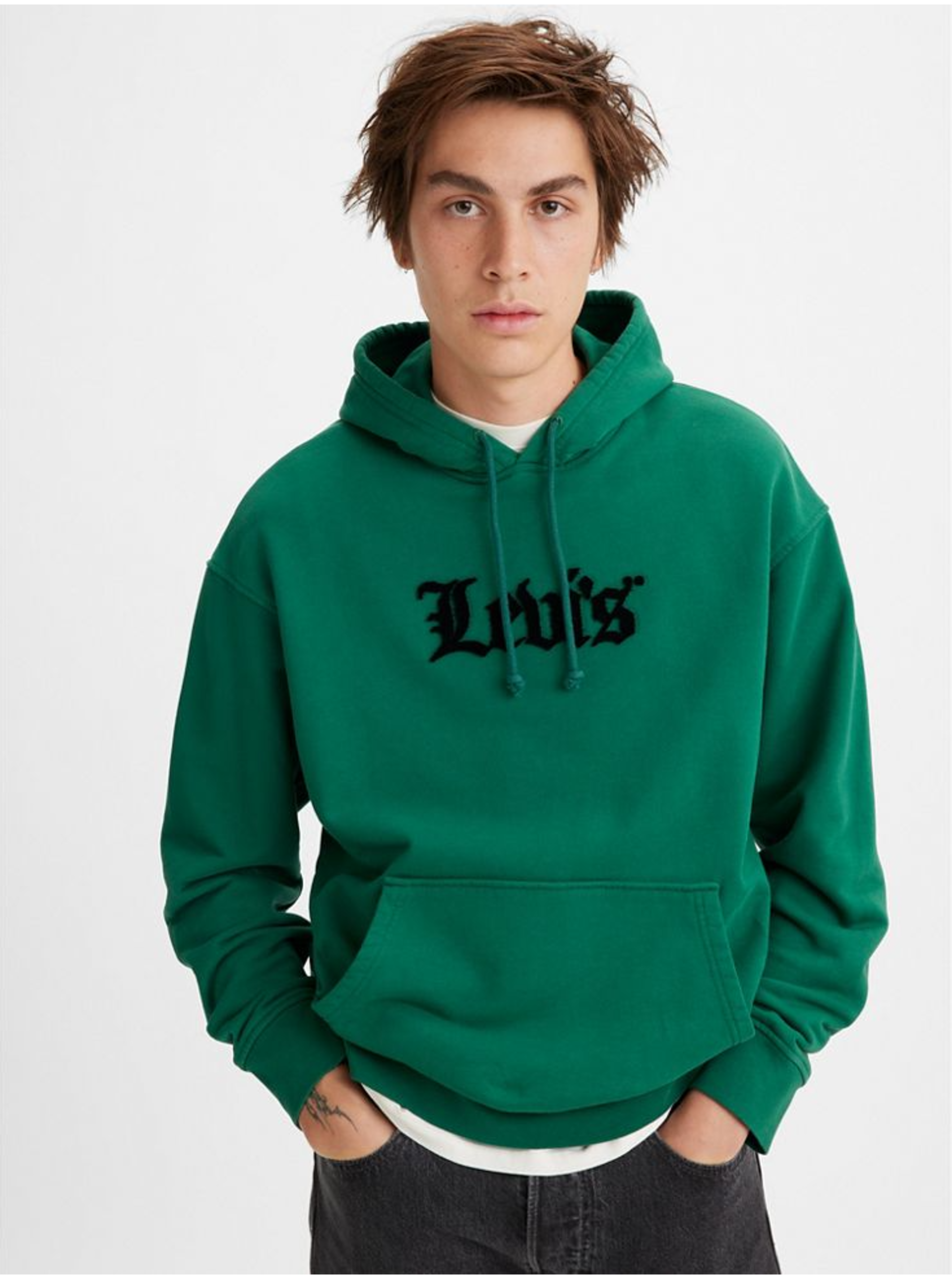 Levi's Green Mens Sweatshirt Levi's® Relaxed Graphic after Olde Englis - Men