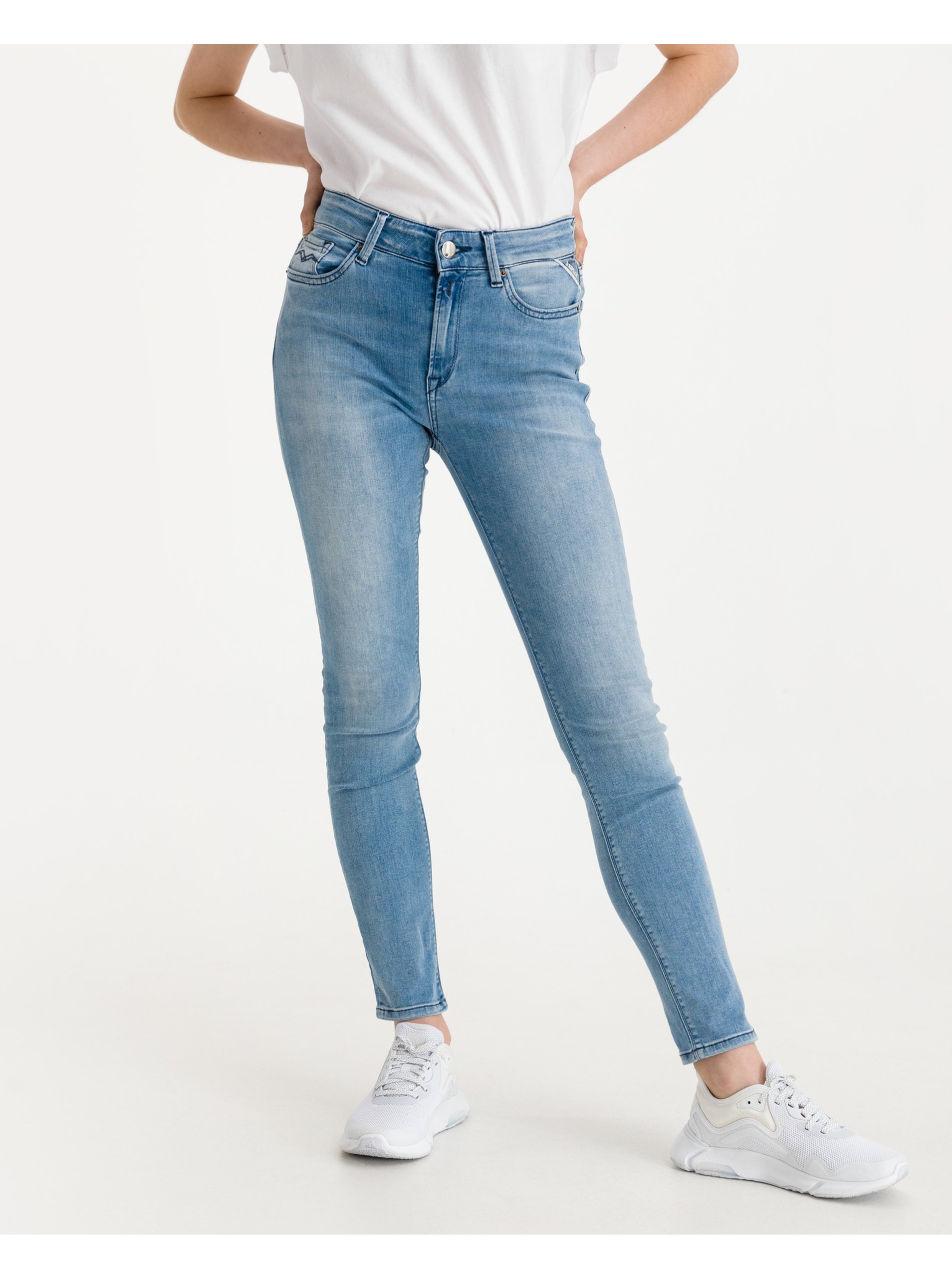 Blue Women Skinny Fit Jeans Replay Luzien Jeans - Women