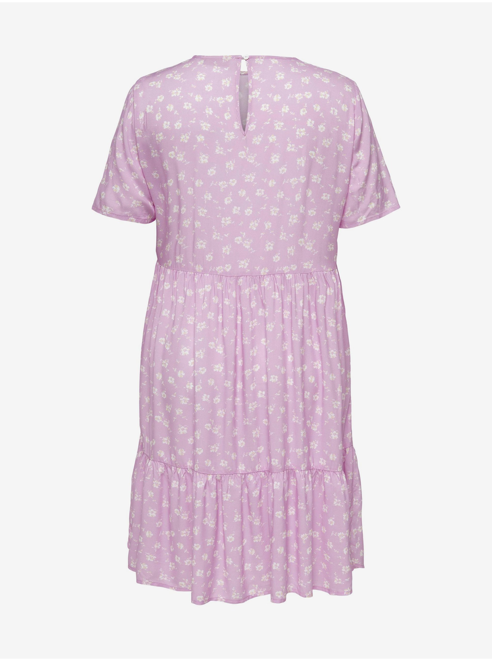 Pink Floral Dress ONLY CARMAKOMA Megan - Women