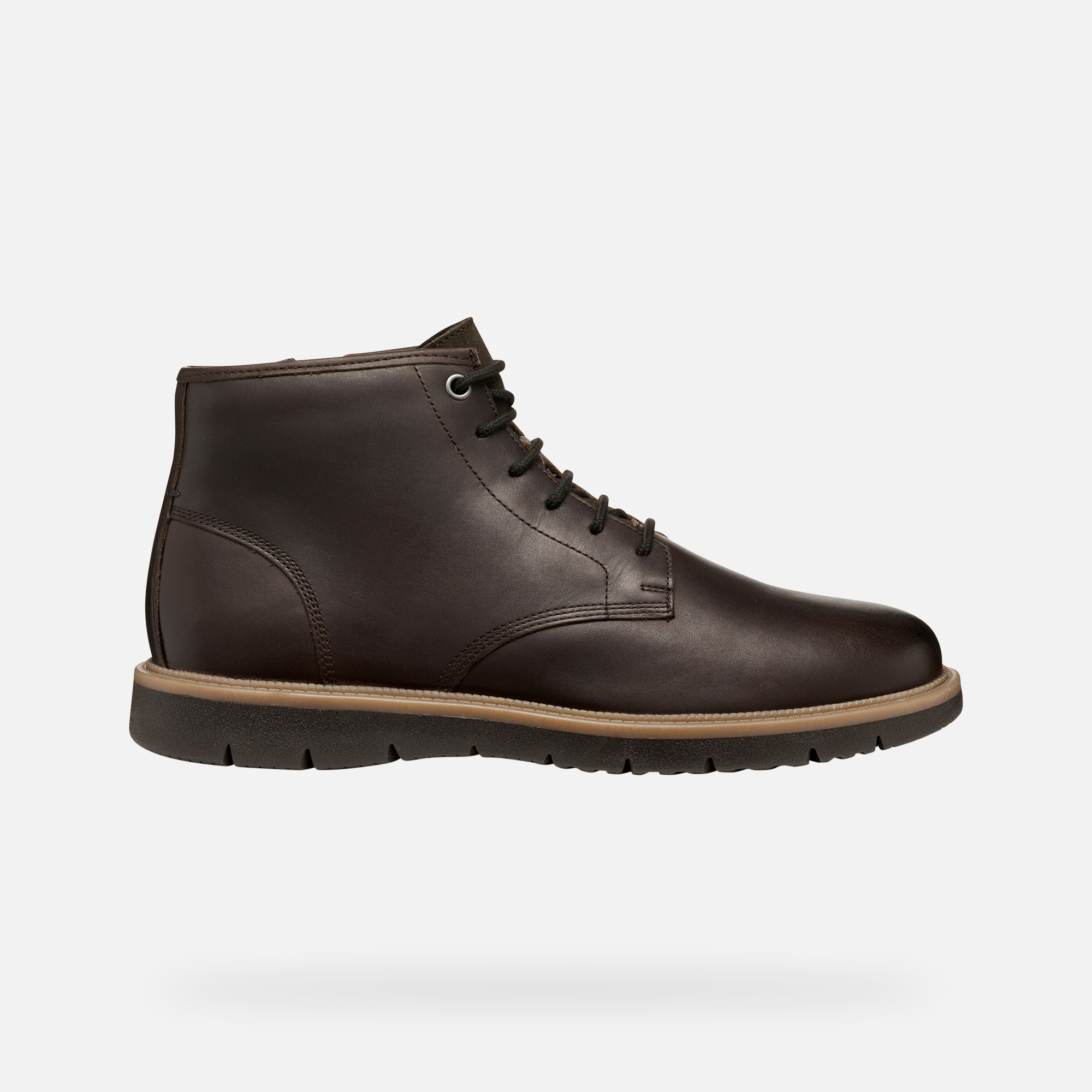 Dark brown men's ankle boots Geox Pove - Men's