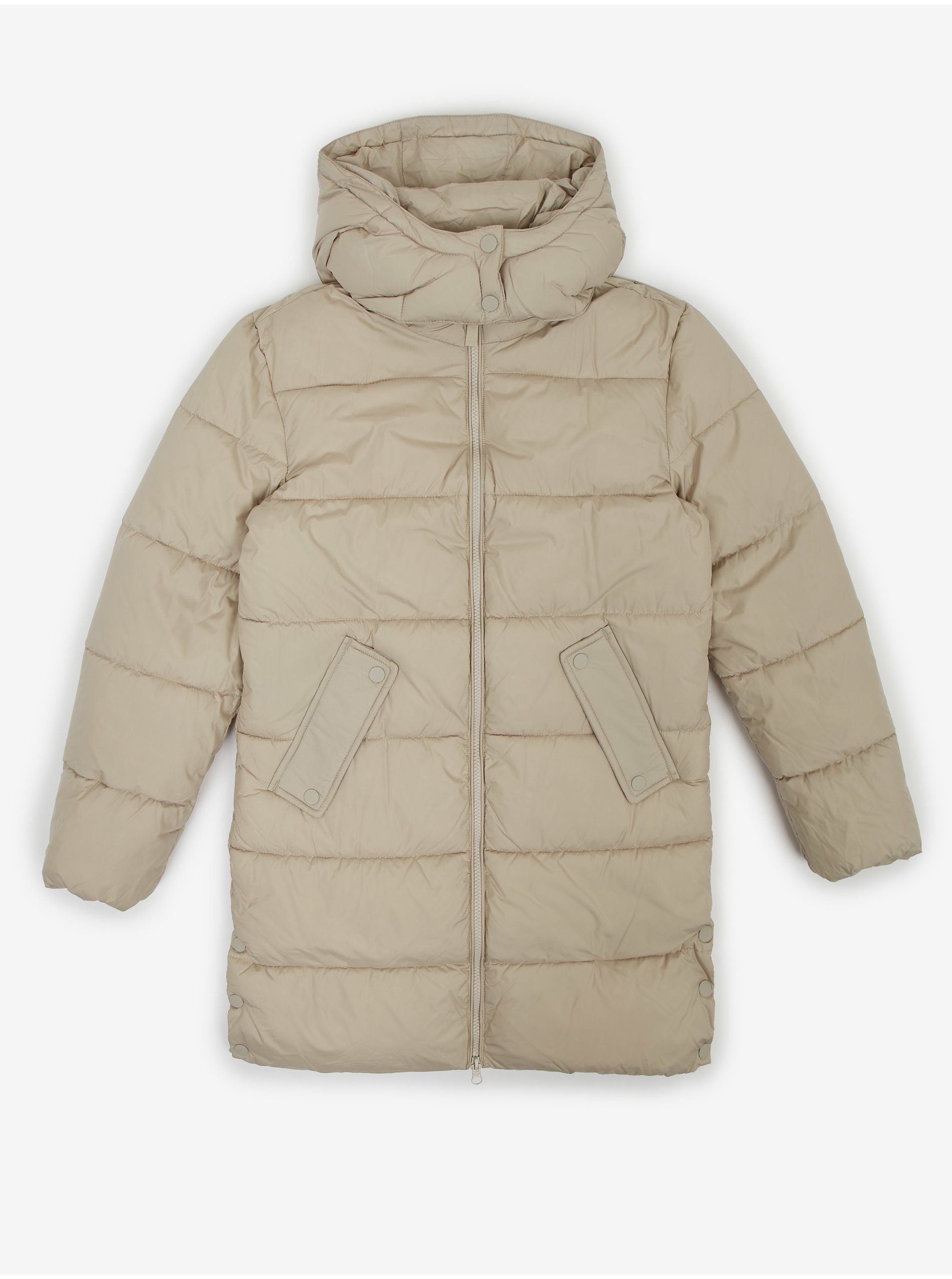 Tom Tailor Light Grey Girls' Quilted Winter Coat with Detachable Hood Tom T - Girls