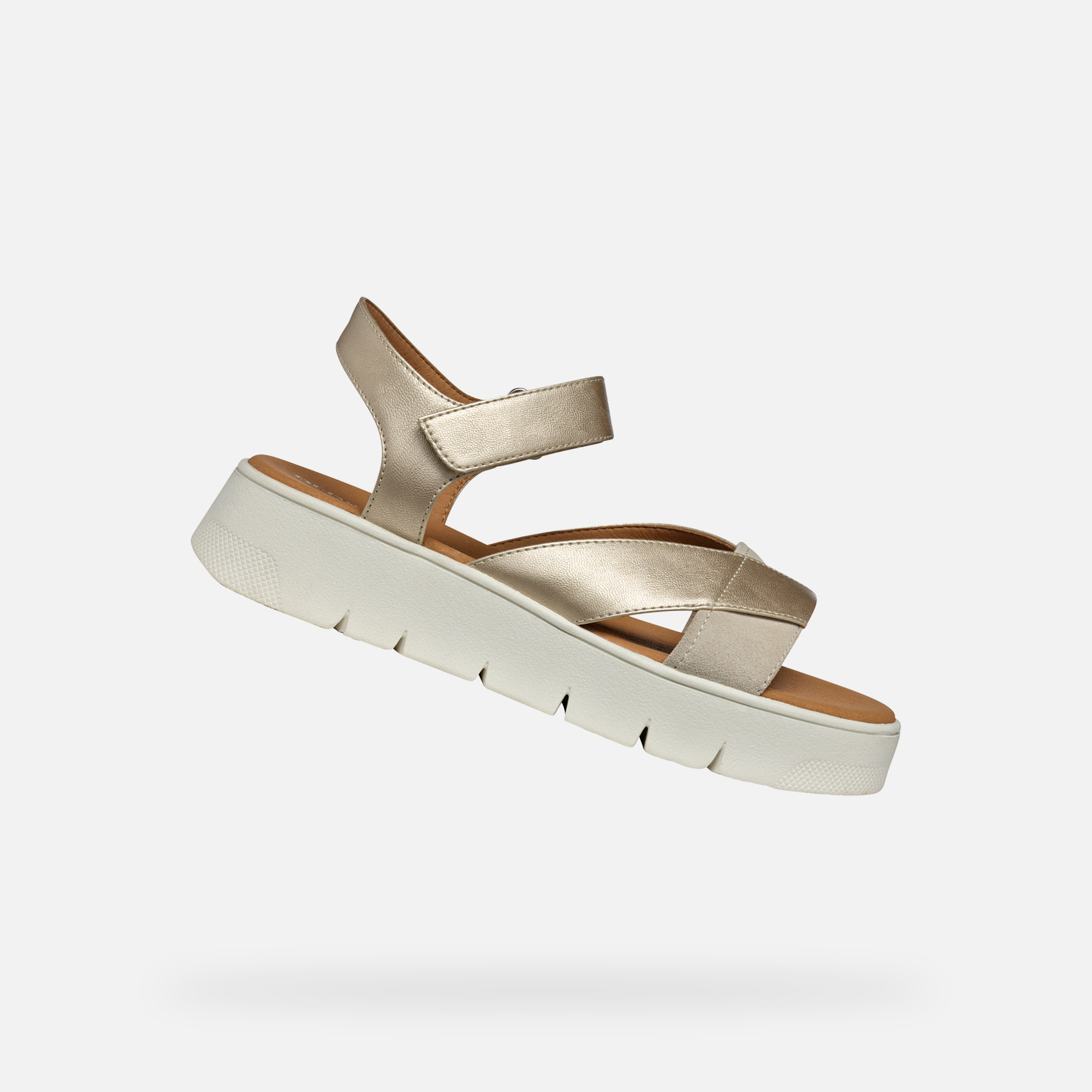 Gold women&#039;s sandals Geox Dandra 40 - Women&#039;s