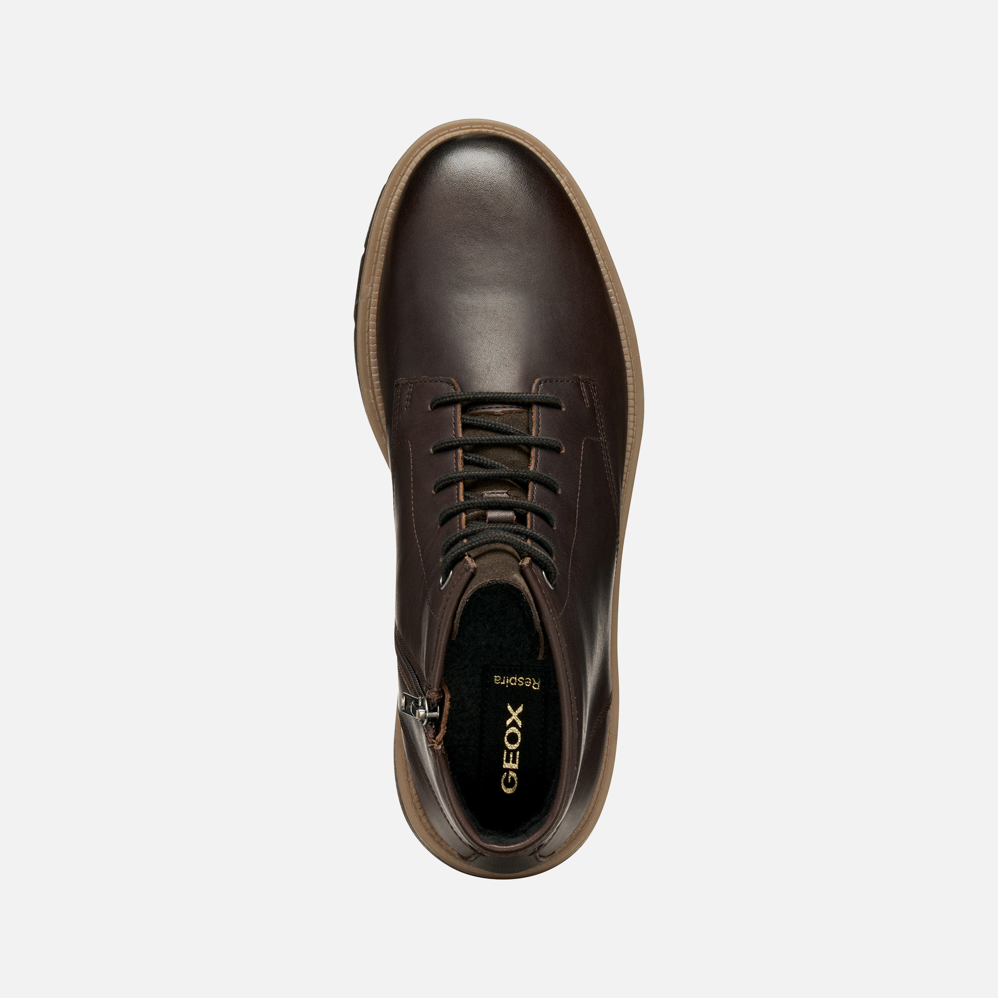 Dark brown men's ankle boots Geox Pove - Men's