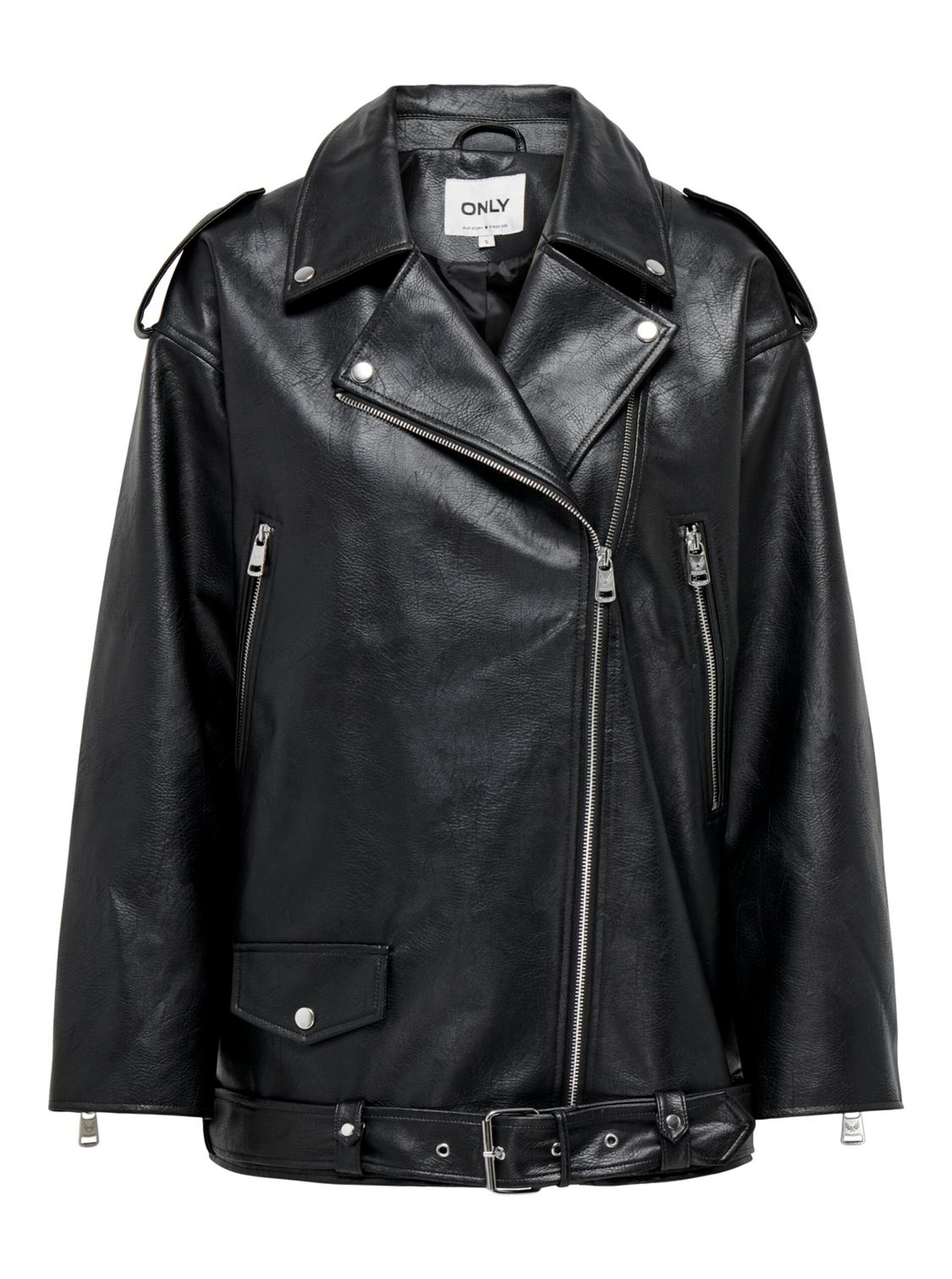 Jachete din piele naturala si sintetica pentru femei ONLY - negru