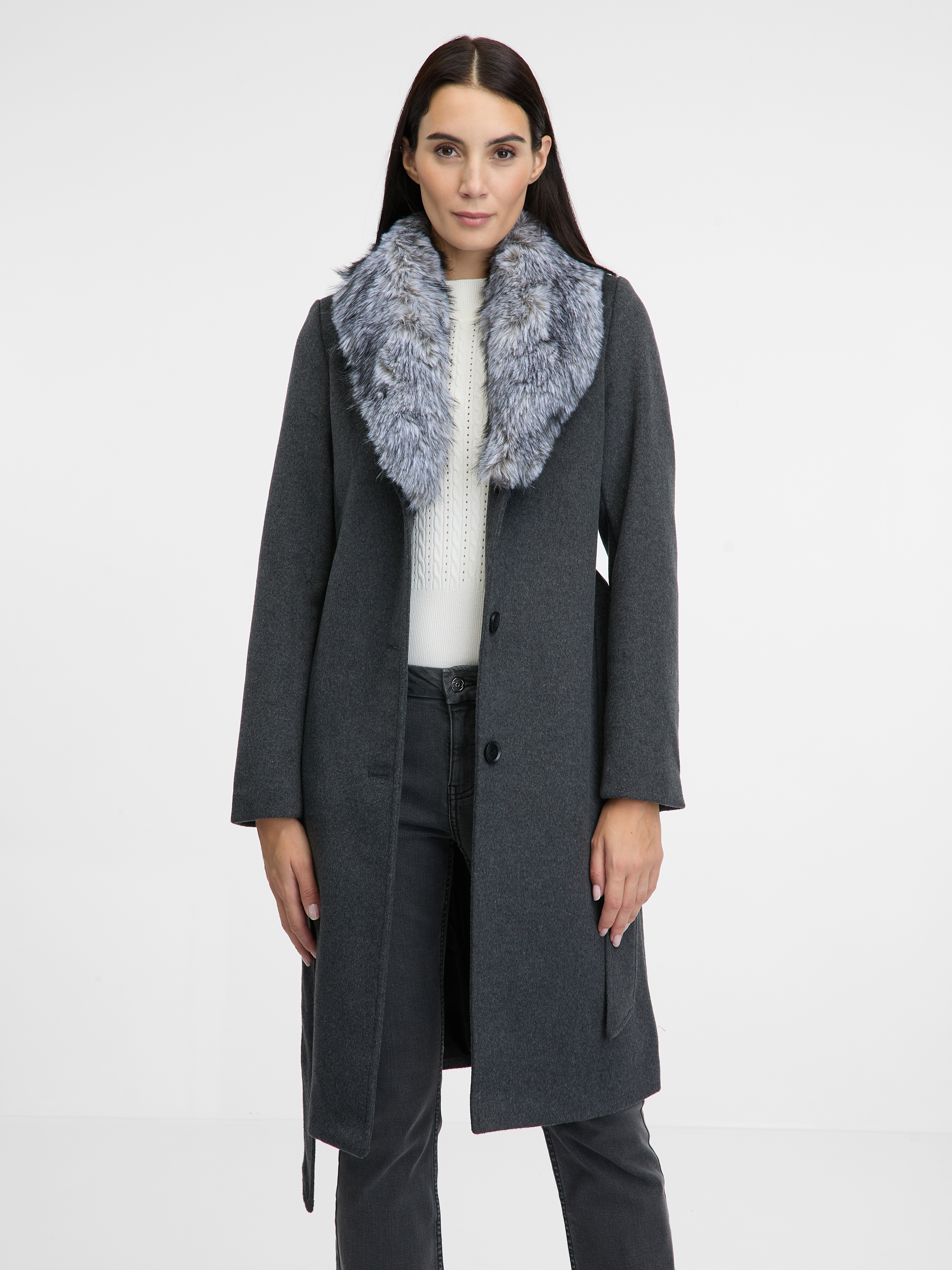 Dark grey women's coat ORSAY - Women's