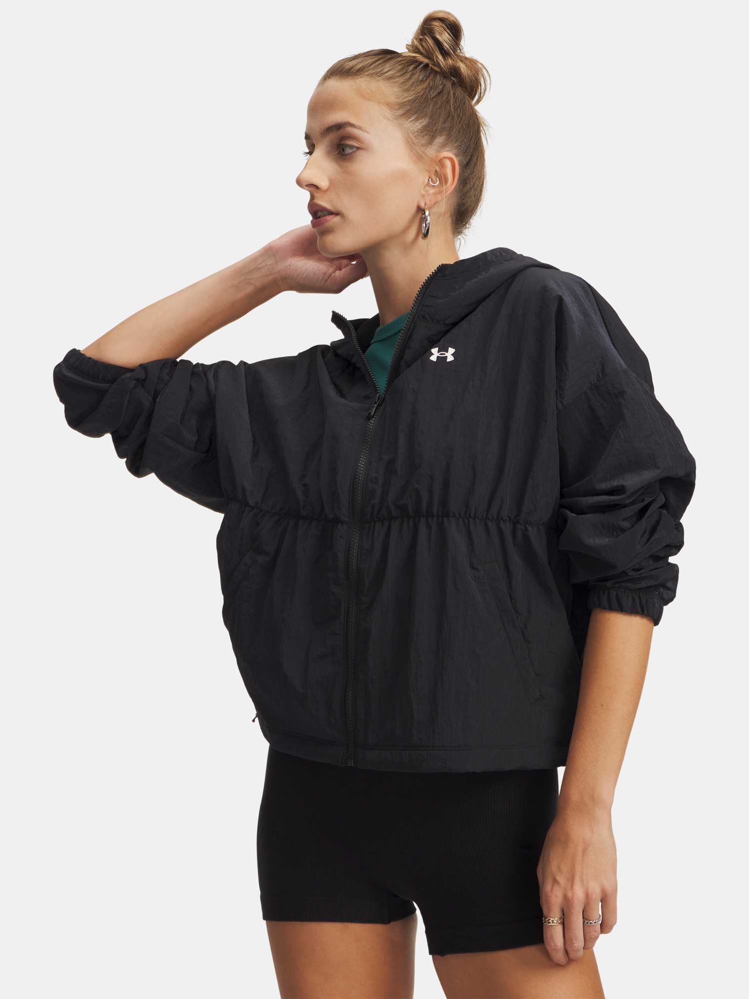 Under Armour Rival Woven Bungee FZ-BLK Women's Jacket - Women's