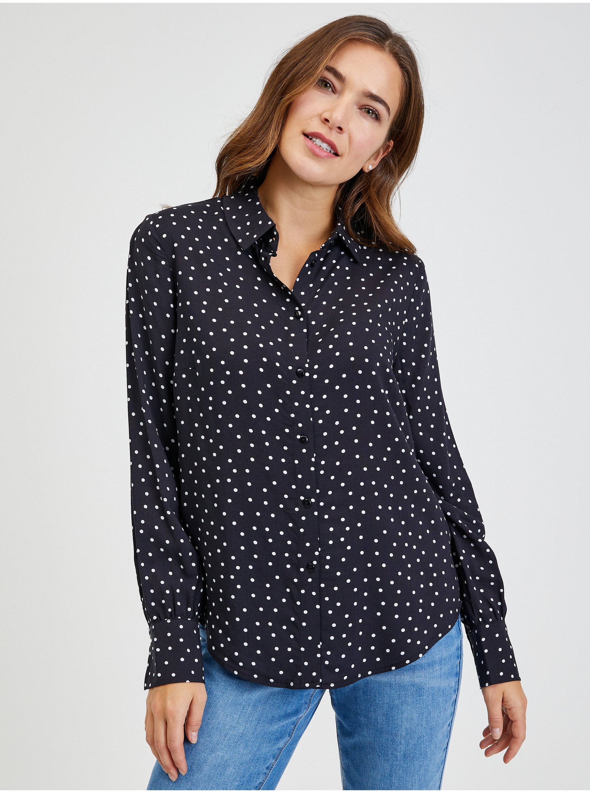 Black polka dot shirt ORSAY - Ladies