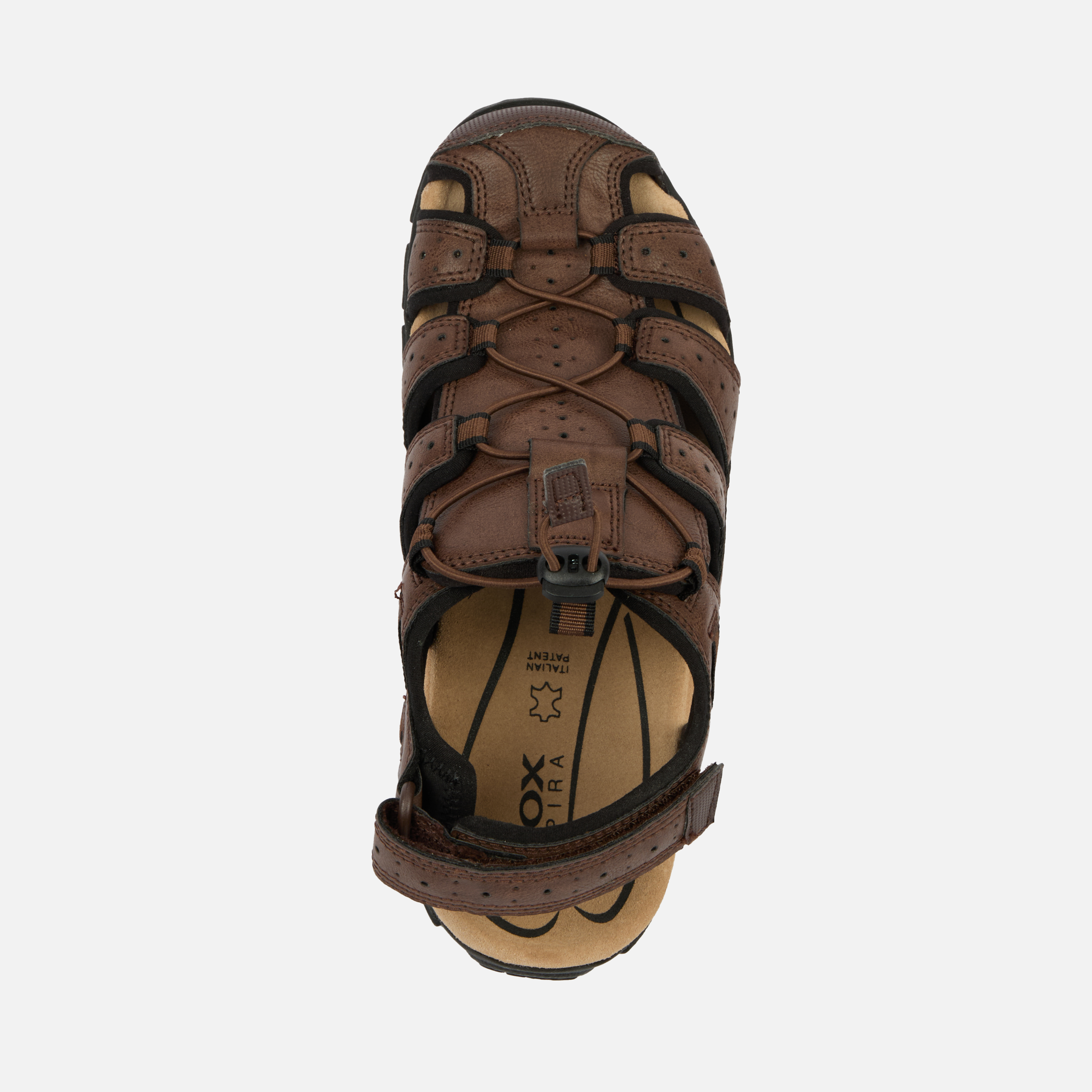 Dark Brown Men&#039;s Sandals Geox Omo Sandal Strada - Mens