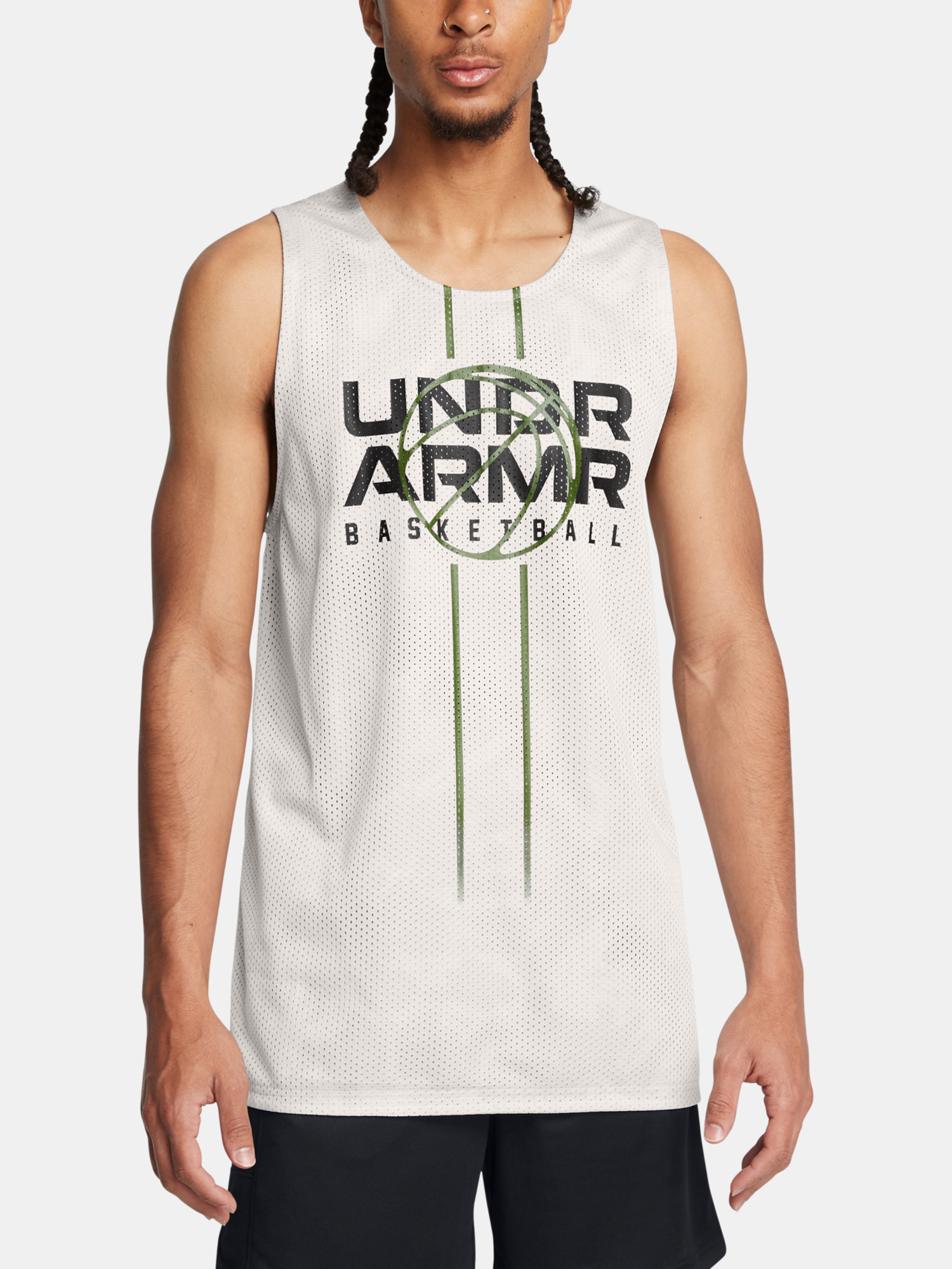 Men's Tank Top Under Armour UA Zone Reversible Jsy-GRN - Men's