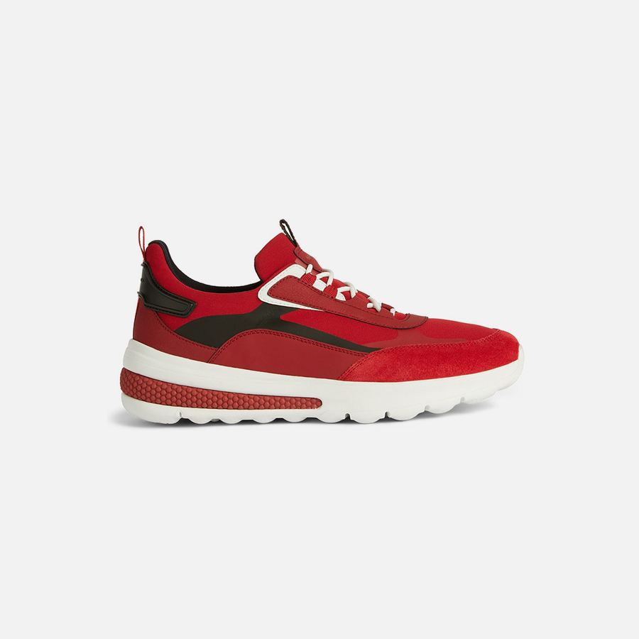 Red mens sneakers Geox Spherica Actif D - Men